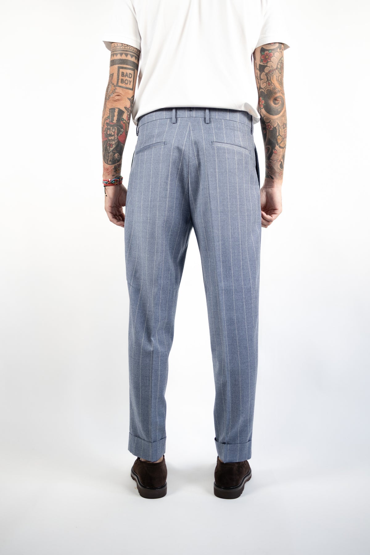 PANTALONE CHIAIA GESSATO AZULE BERWICH