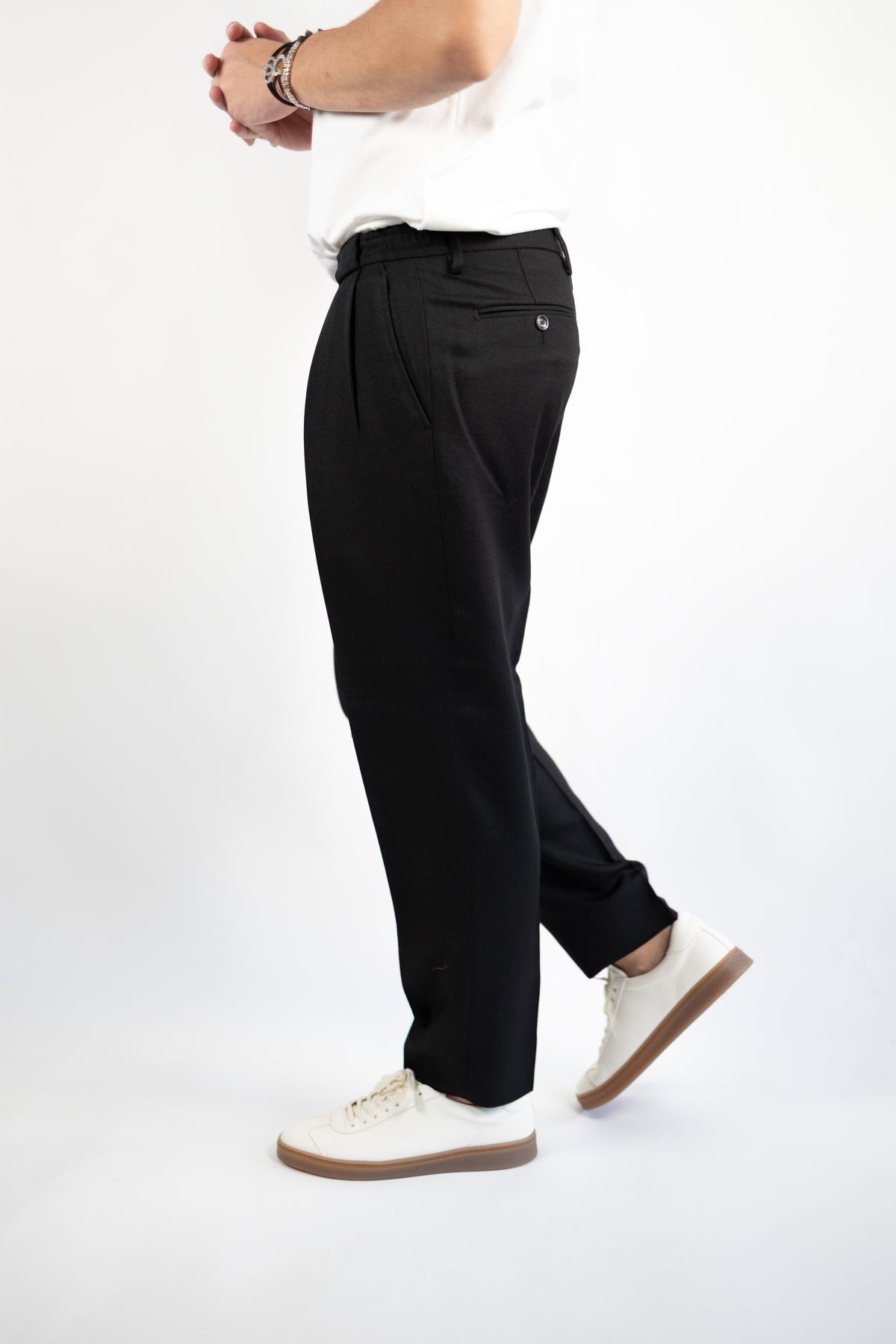 PANTALONE PORTOBELLO NERO QUATTRO DECIMI BY BRIGLIA 1949