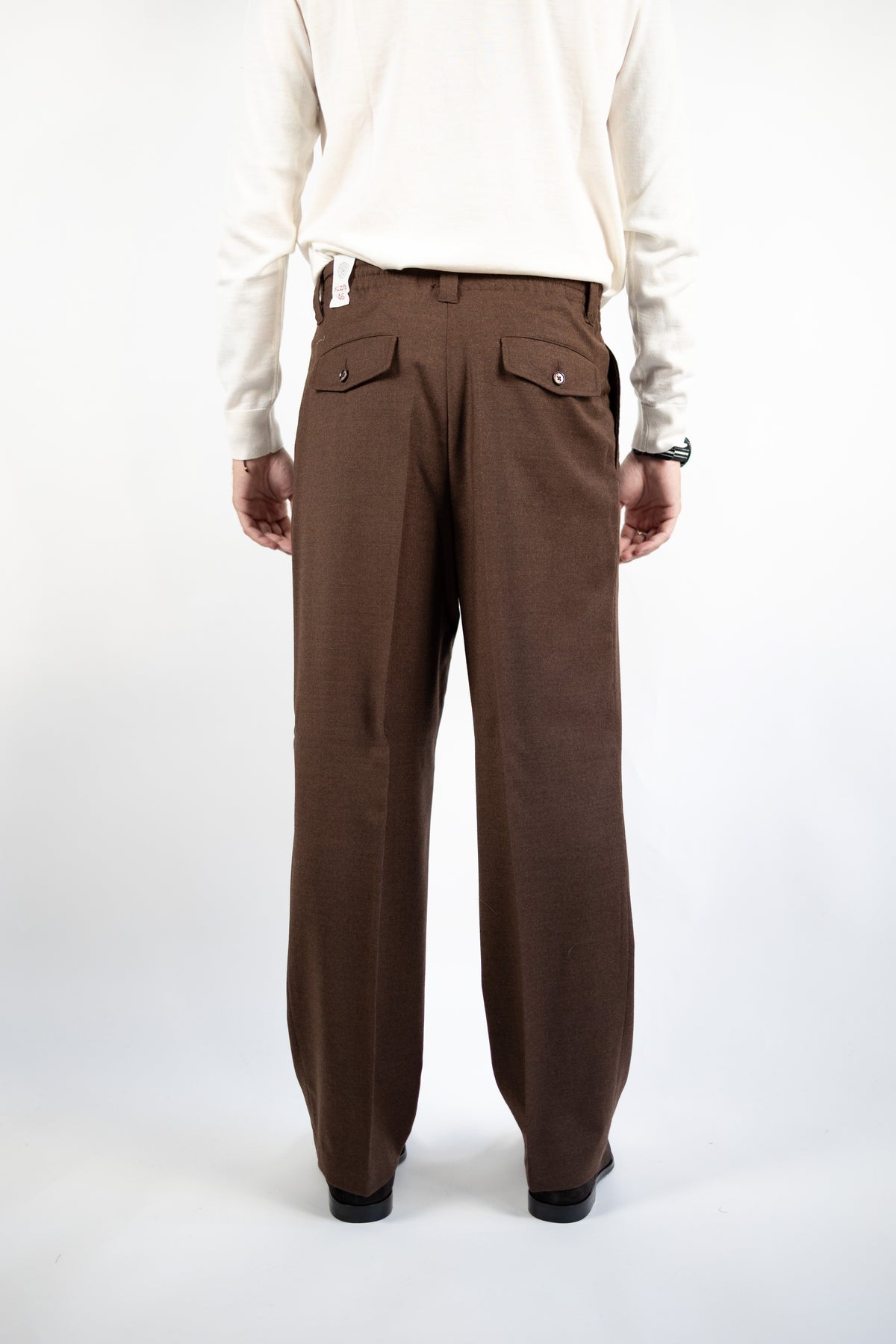 PANTALONE MARK IN LANA TABACCO L.B.M.