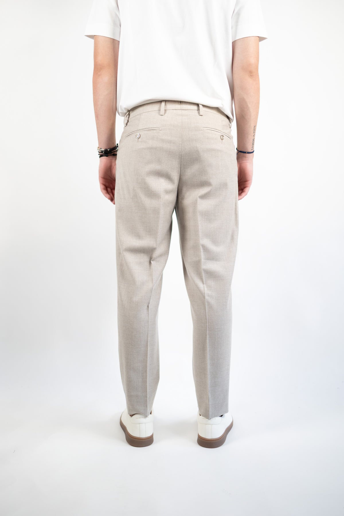 PANTALONE PORTOBELLO SABBIA FLANELLA QUATTRO DECIMI BY BRIGLIA