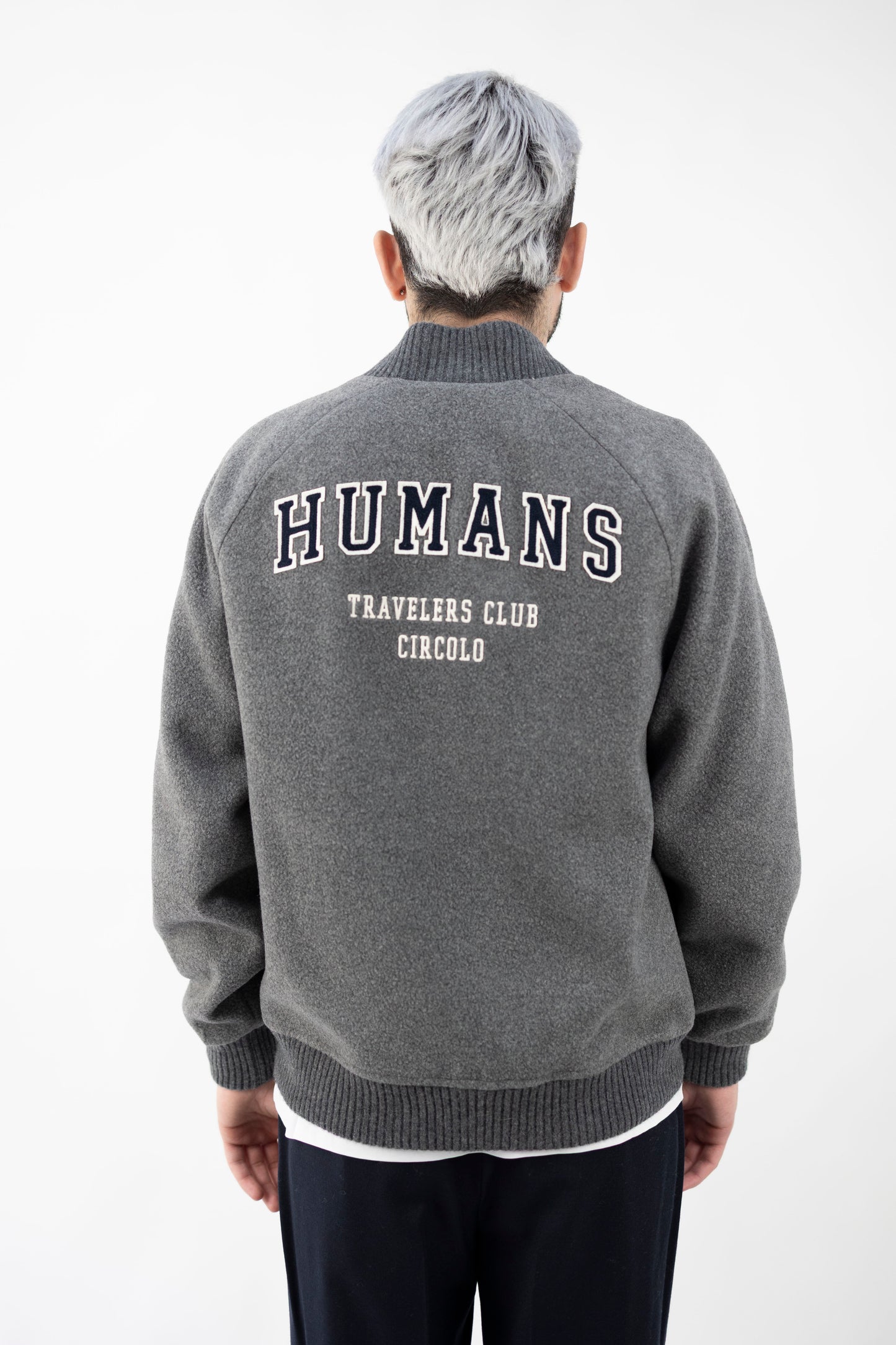 BOMBER IN LANA&CASHMERE GRIGIO CN5101 0036 CIRCOLO 1901