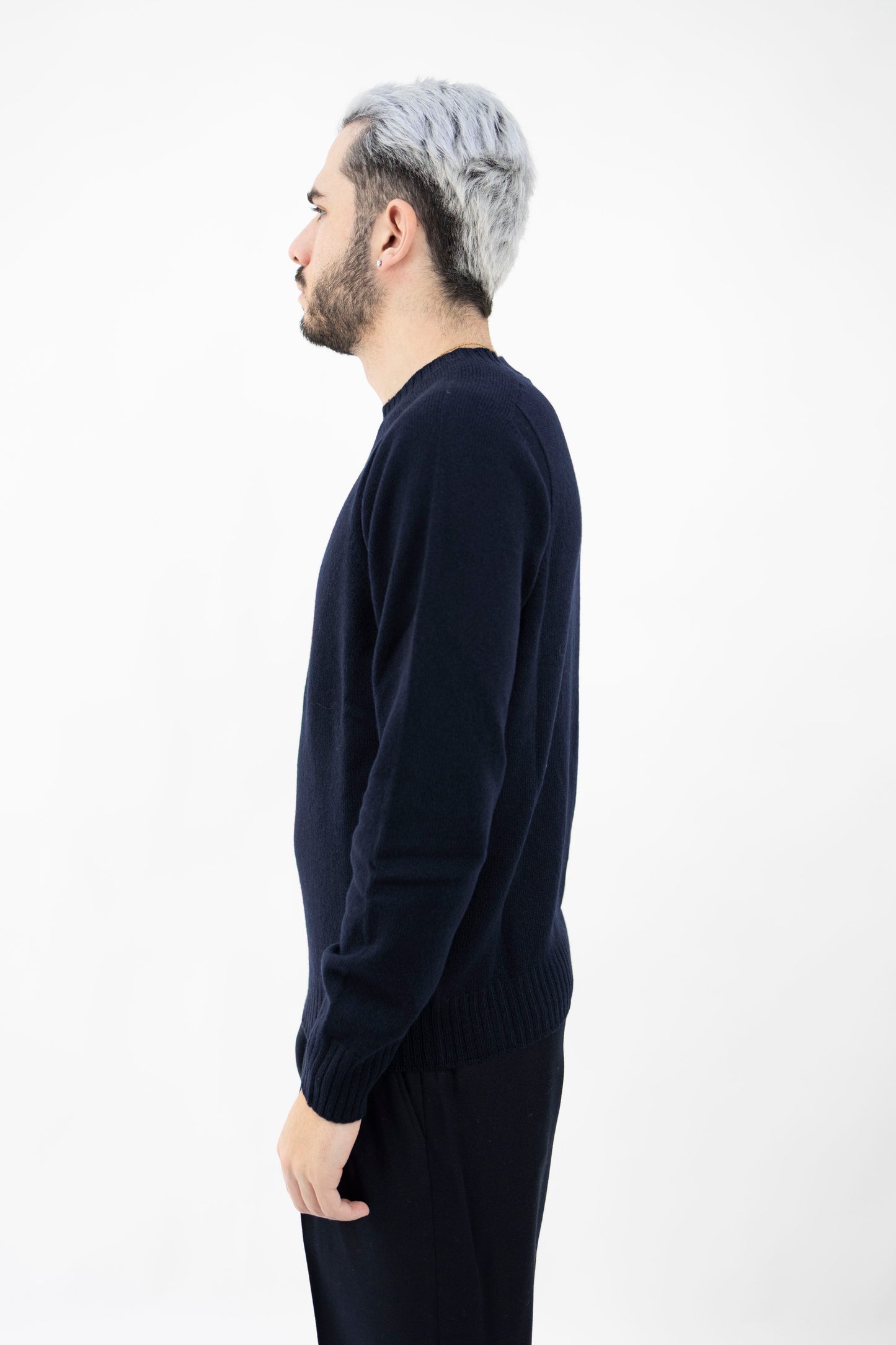 MAGLIA GIROCOLLO IN LANA NAVY 24157/25024 598 GRAN SASSO