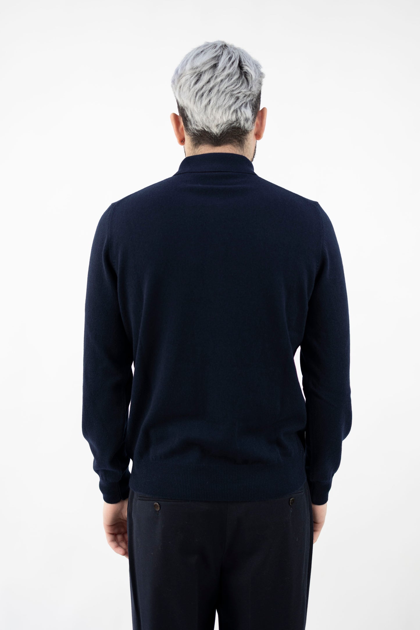 POLO IN LANA&CASHMERE NAVY 55132/19690 598 GRAN SASSO