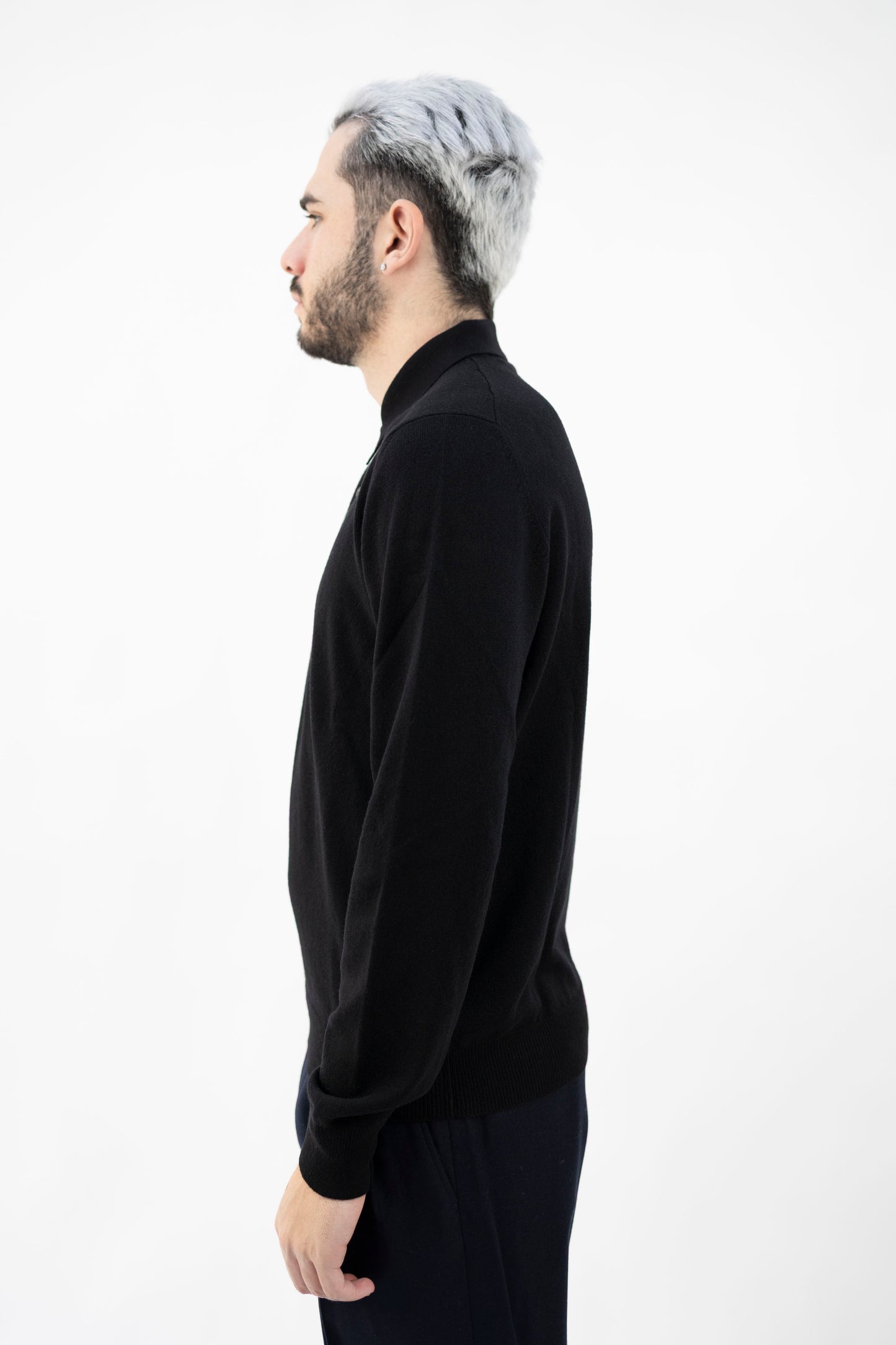 POLO IN LANA&CASHMERE NERO 55132/19690 099 GRAN SASSO