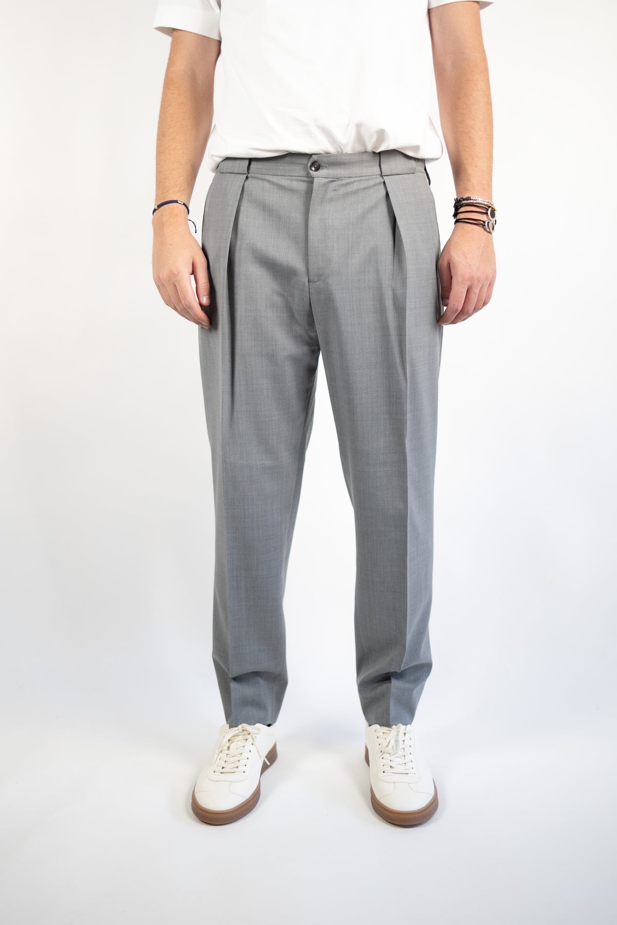 PANTALONE PORTOBELLO GRIGIO LANA MARZOTTO QUATTRO DECIMI BY BRIGLIA