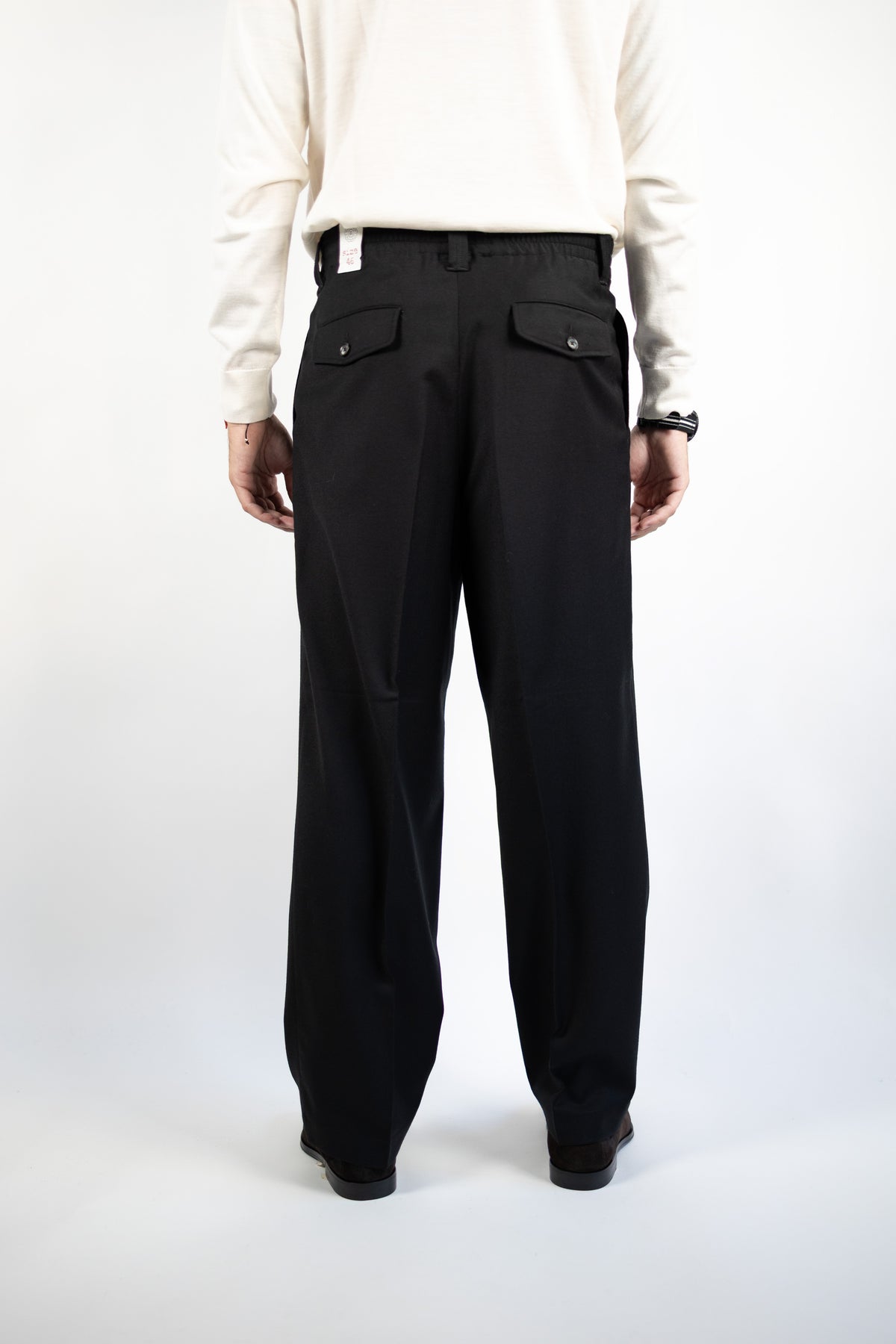 PANTALONE MARK IN LANA NERO L.B.M.