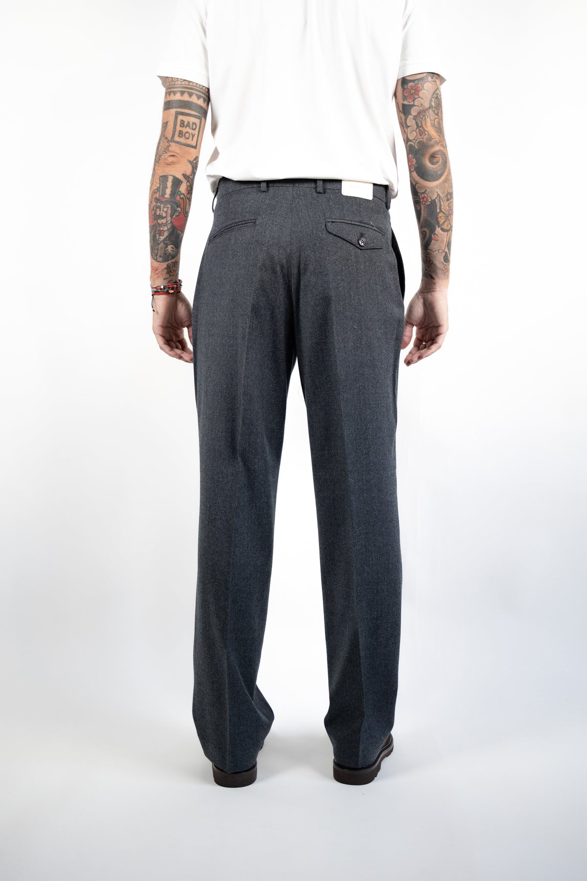 PANTALONE LUCANO FLANELLA DK GREY BERWICH