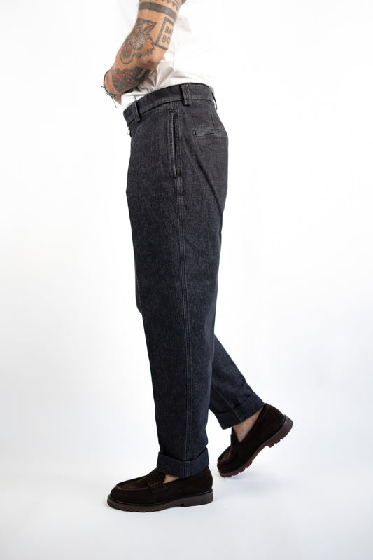 PANTALONE CHIAIA DENIM BLACK BERWICH
