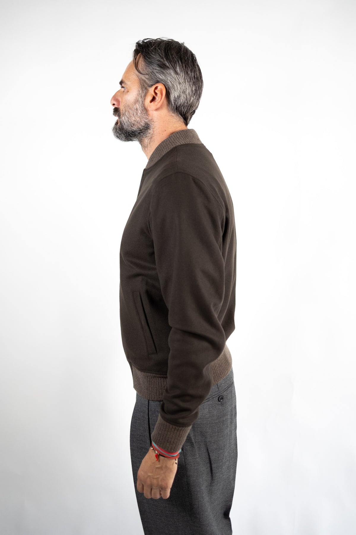 GIUBBINO BOMBER IN LANA TESTA DI MORO L.B.M.