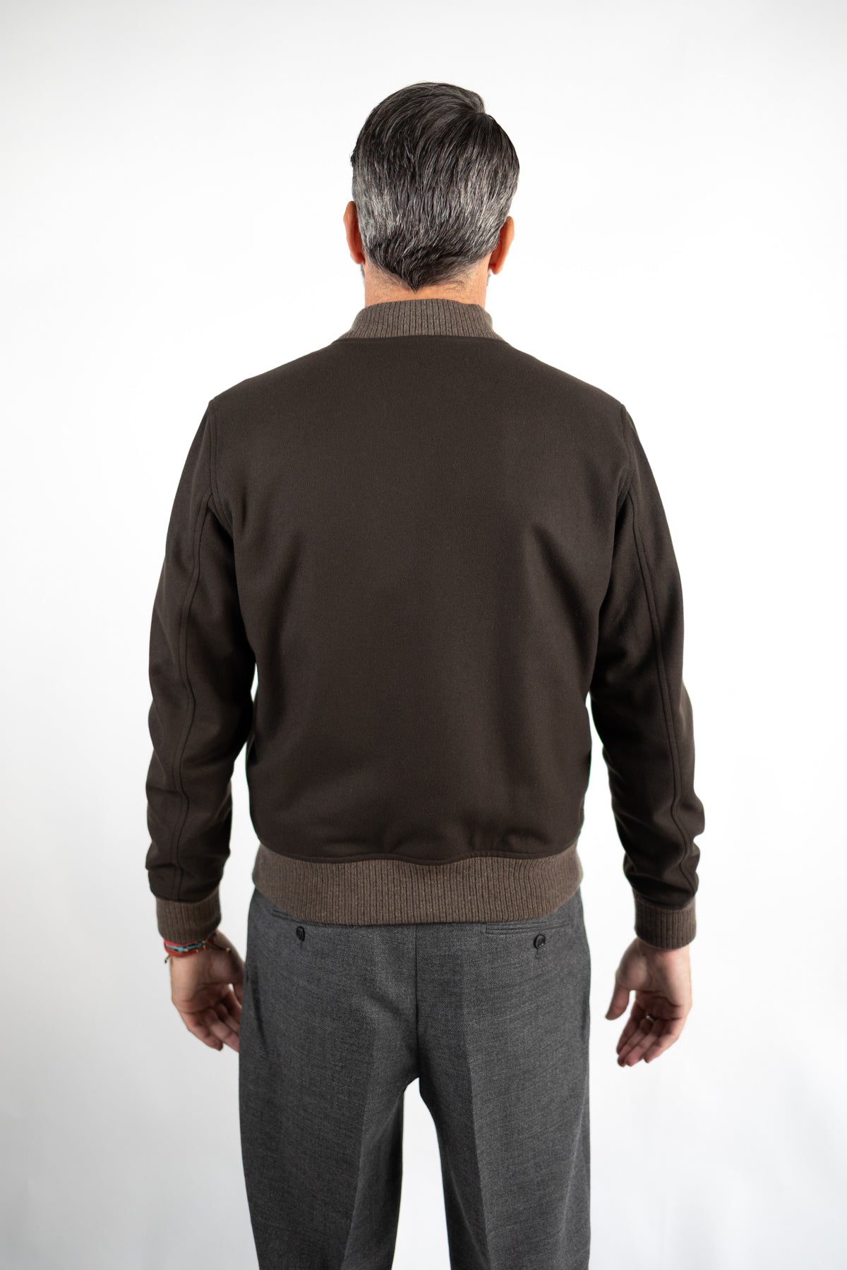 GIUBBINO BOMBER IN LANA TESTA DI MORO L.B.M.