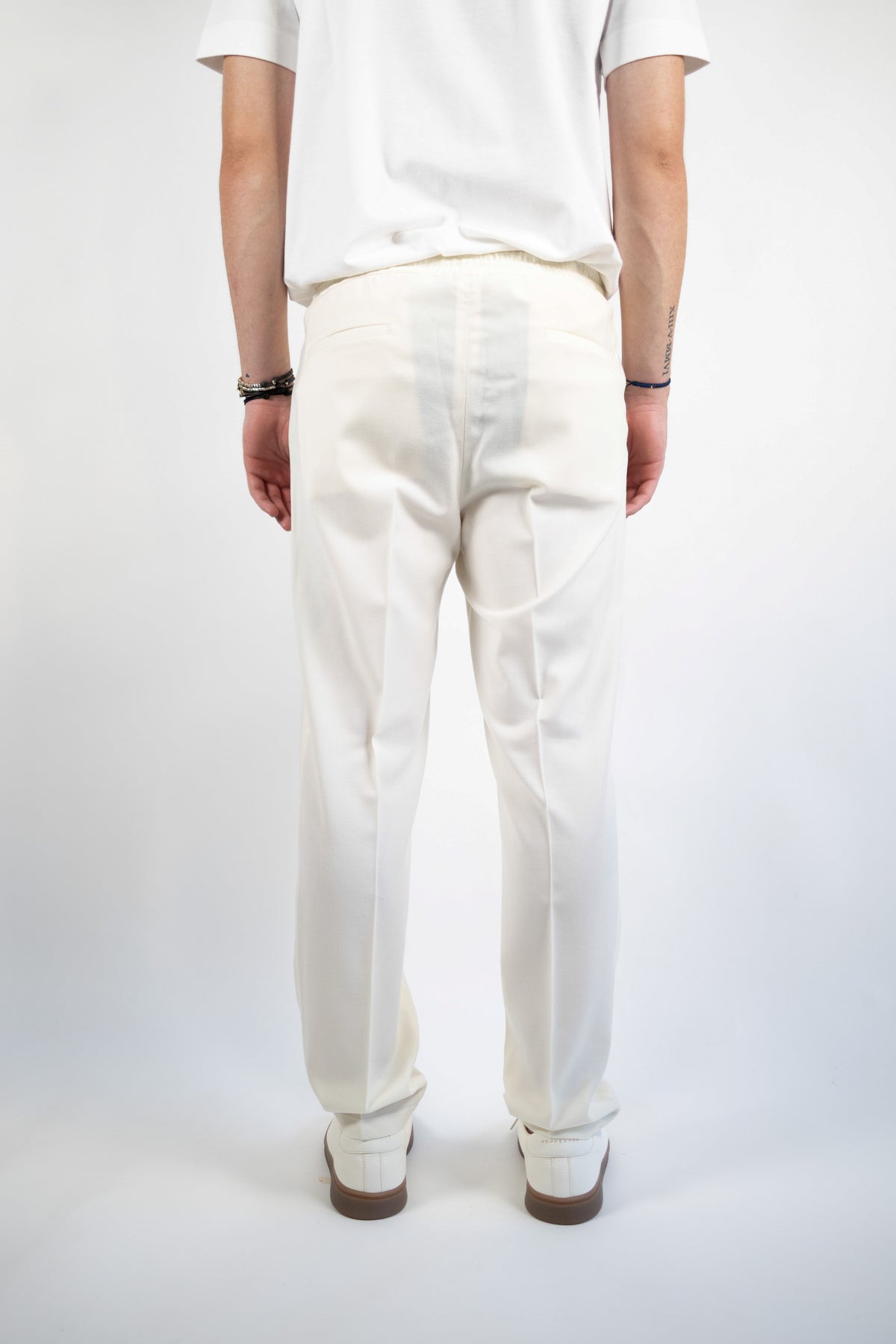 PANTALONE WIMBLEDON LATTE FLANELLA QUATTRO DECIMI BY BRIGLIA