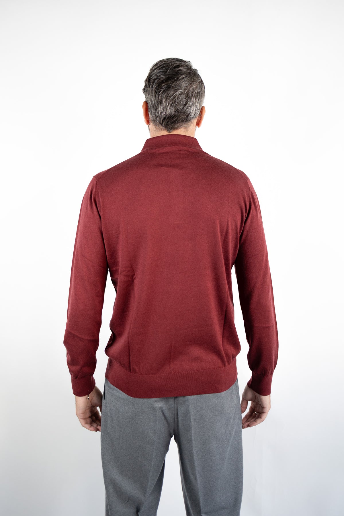 POLO SETA & CASHMERE BORDEAUX DELLA CIANA