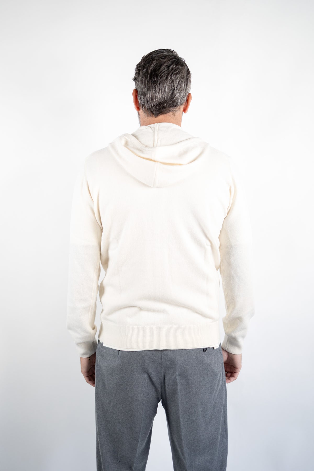 MAGLIA CAPPUCCIO LANA & CASHMERE NATURALE DELLA CIANA
