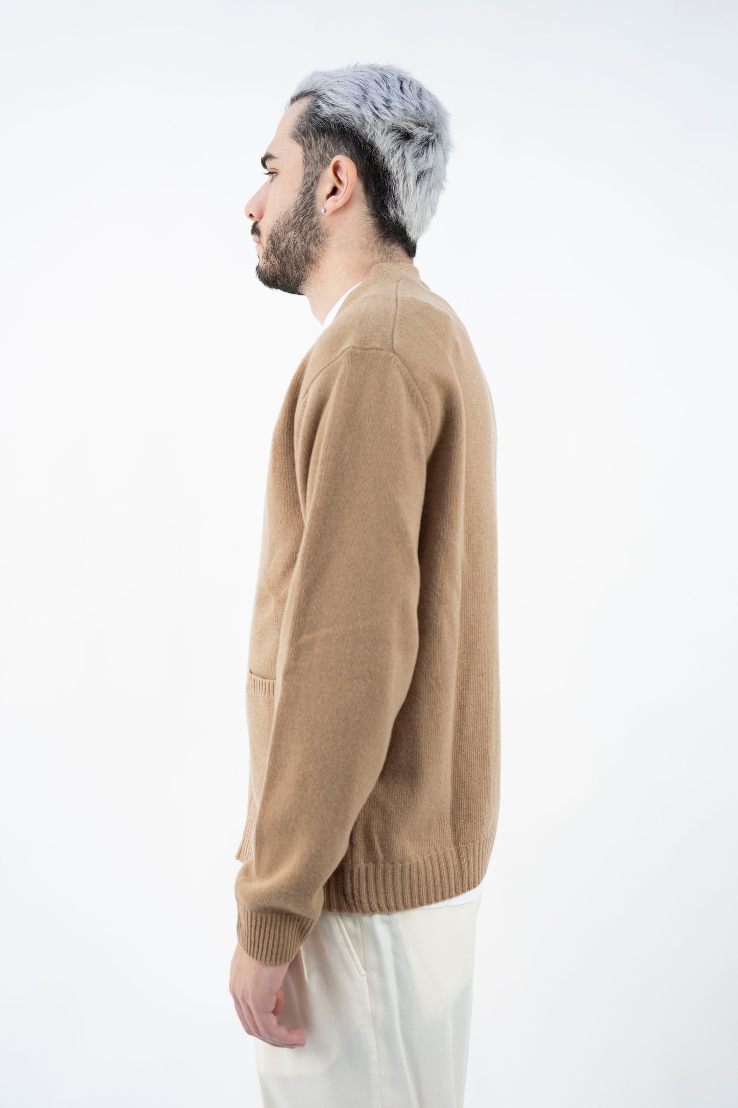 CARDIGAN IN LANA&CASHMERE CAMMELLO DF0071 035 DANIELE FIESOLI