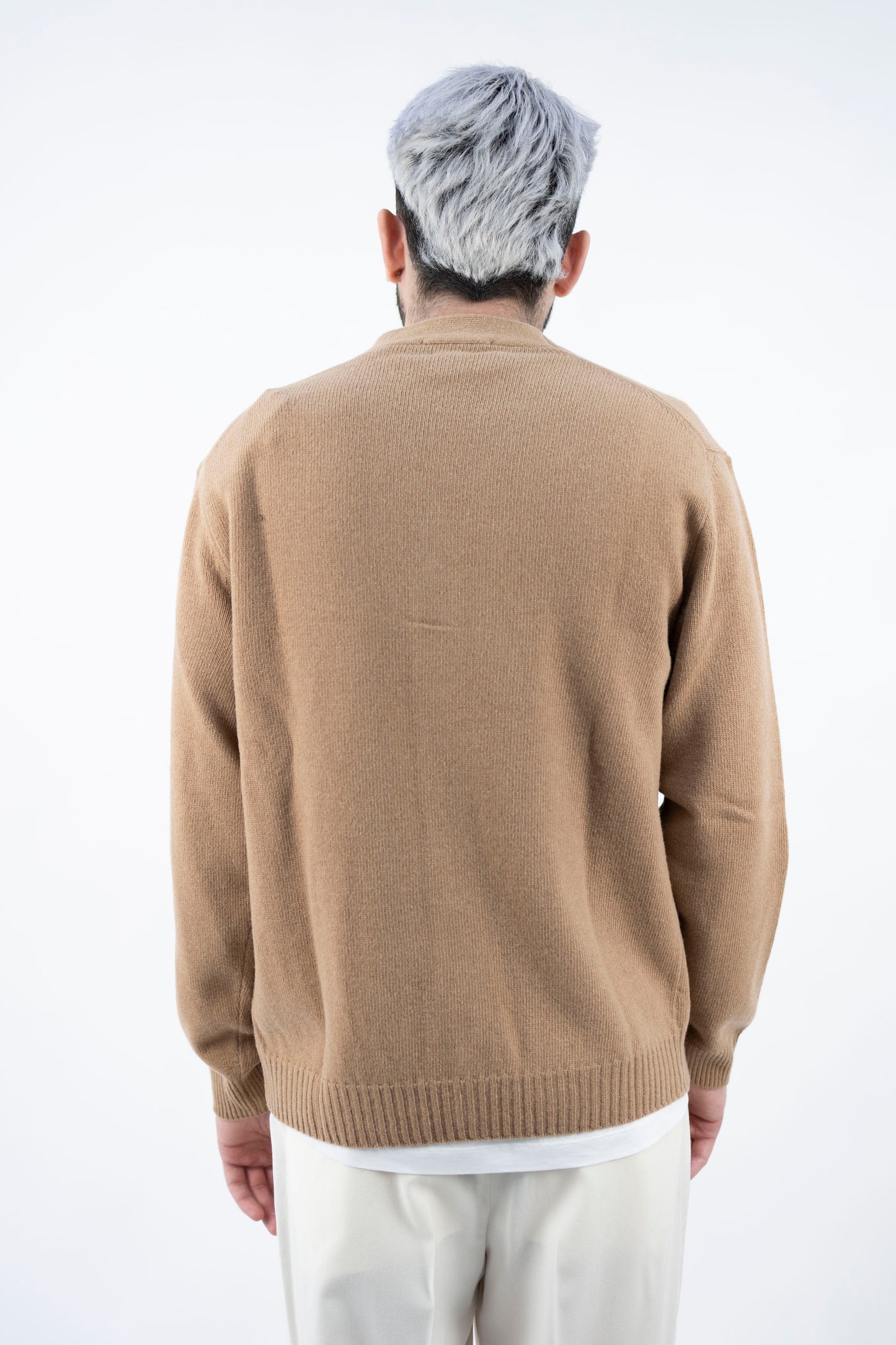 CARDIGAN IN LANA&CASHMERE CAMMELLO DF0071 035 DANIELE FIESOLI