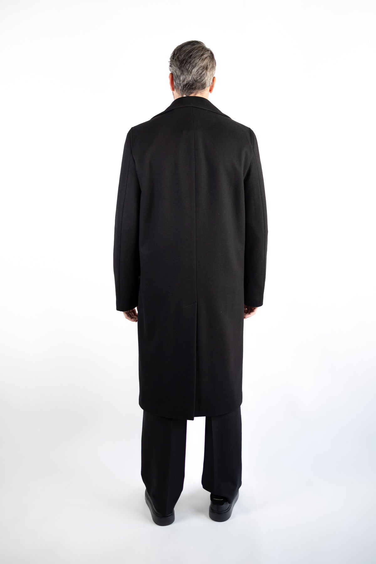 CAPPOTTO DOPPIOPETTO IN LANA & CASHMERE NERO L.B.M