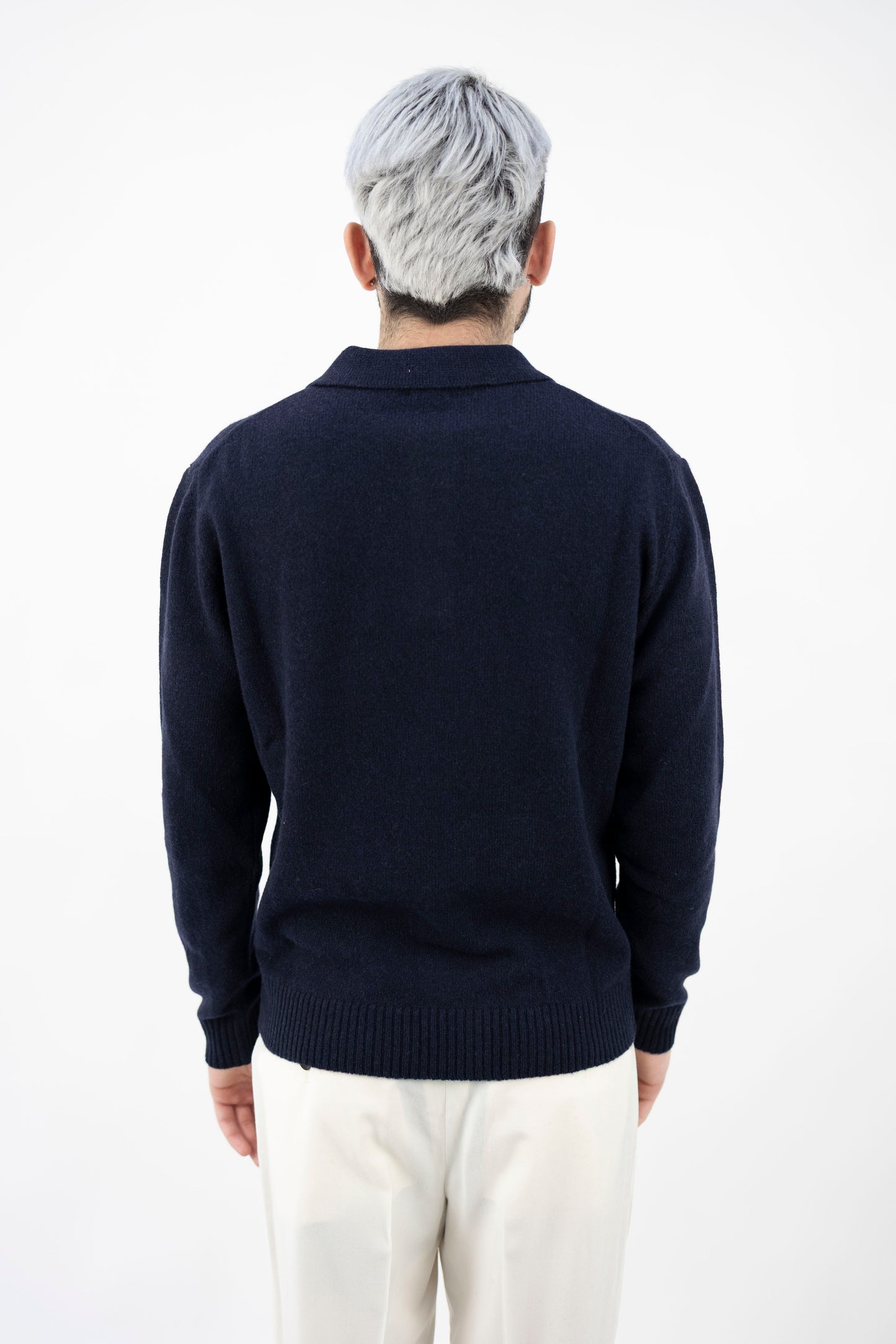 POLO IN CASHMERE BLU WS3373 023 DANIELE FIESOLI