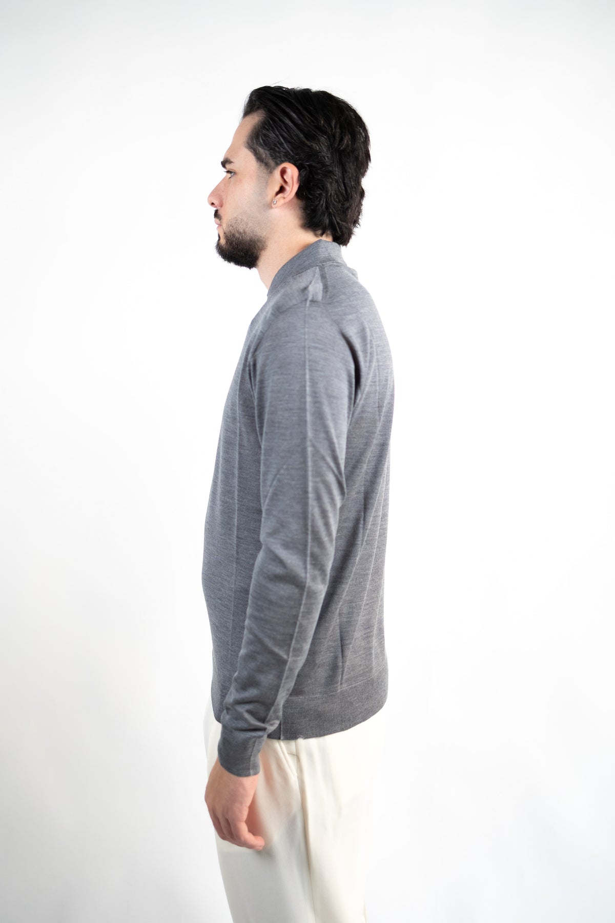 POLO IN LANA MERINO EXTRAFINE & SETA DANIELE FIESOLI