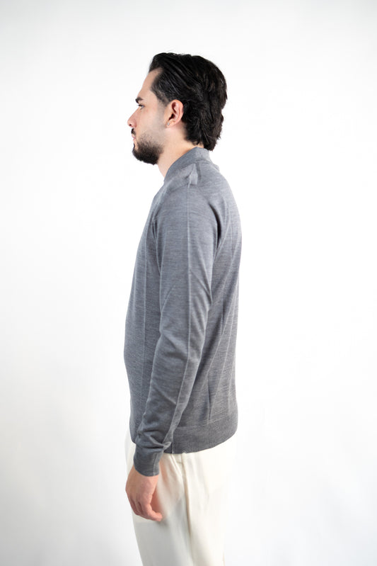 POLO IN LANA MERINO EXTRAFINE & SETA DANIELE FIESOLI