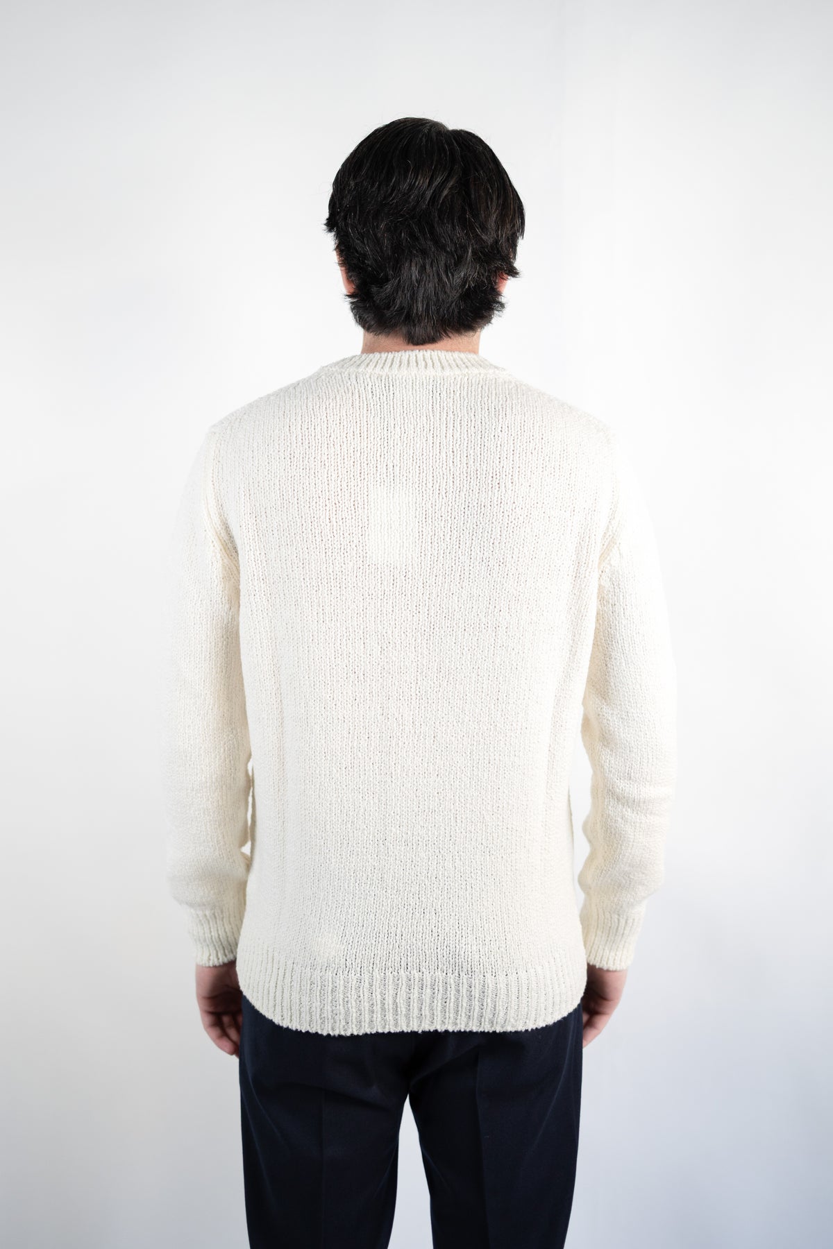 MAGLIA GIROCOLLO IN LANA MALFILE' PANNA GRAN SASSO