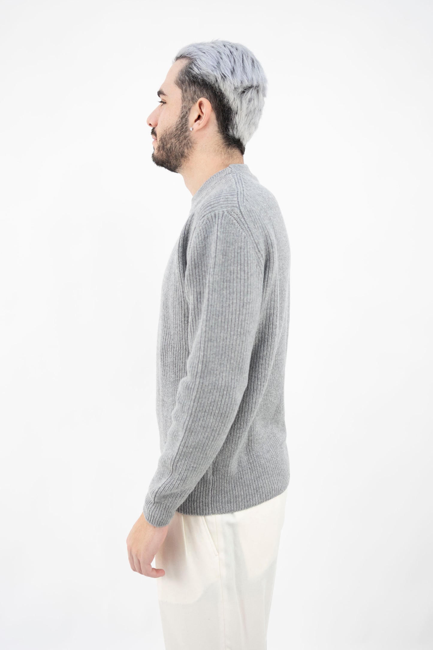 GIROCOLLO IN CASHMERE CENERE WS3390 011 DANIELE FIESOLI