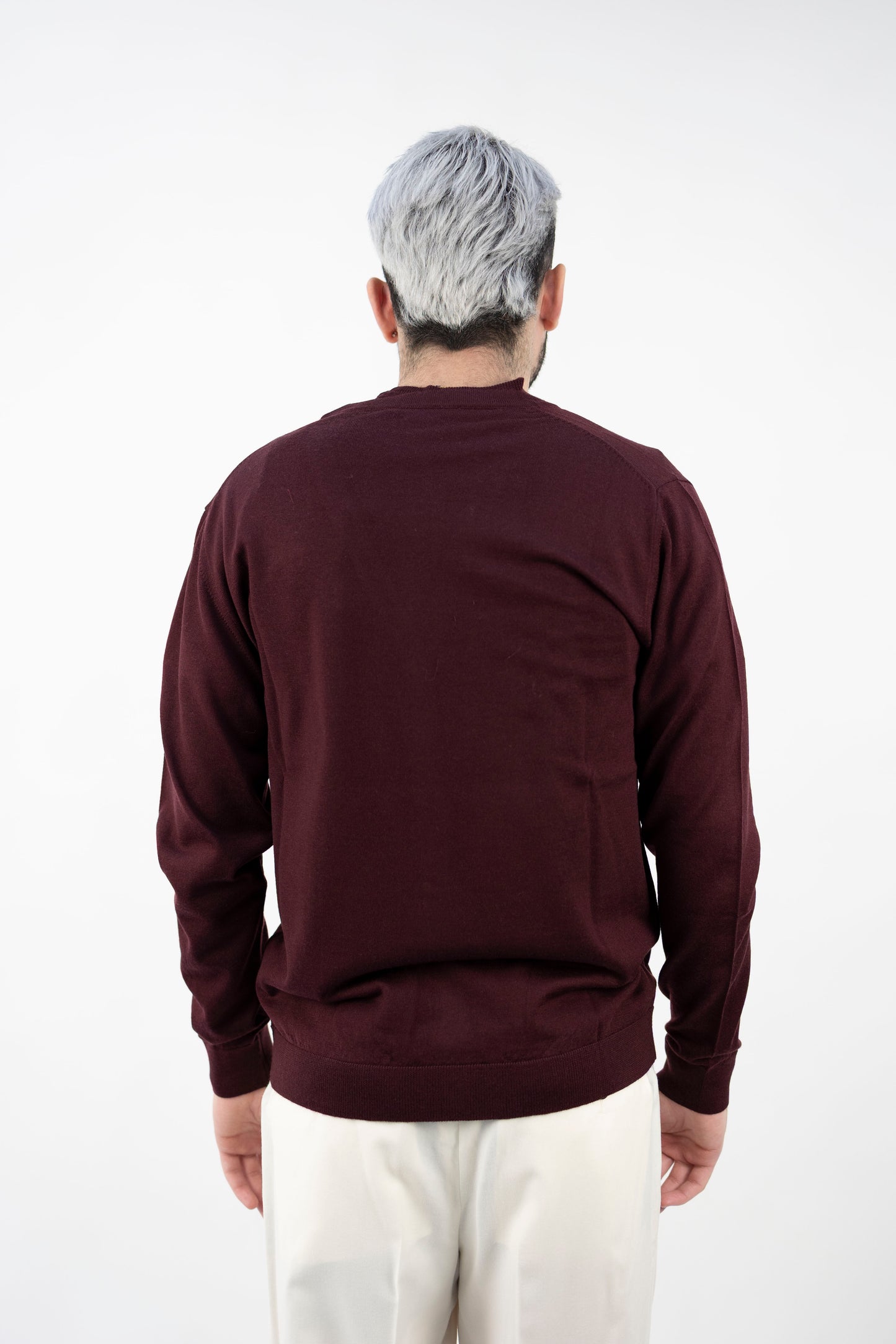 CARDIGAN IN LANA VINO DF0024 053 DANIELE FIESOLI