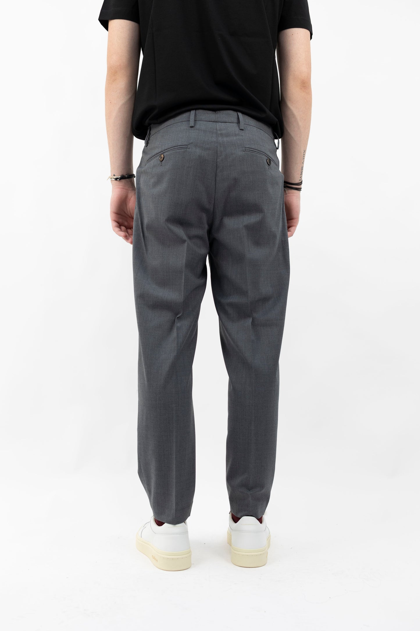 PANTALONE FRESCO LANA GRIGIO PORTOBELLOSQD 400100 070 Quattro decimi BY Briglia