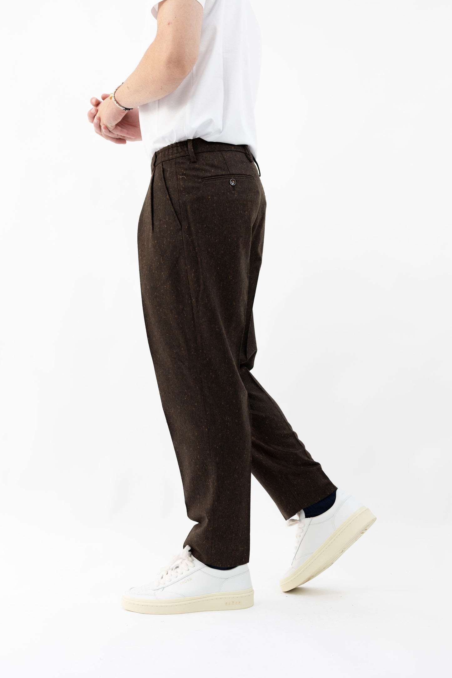 PANTALONE IN LANA TWEED PORTOBELLOSQD 400143 046 Quattro decimi BY Briglia