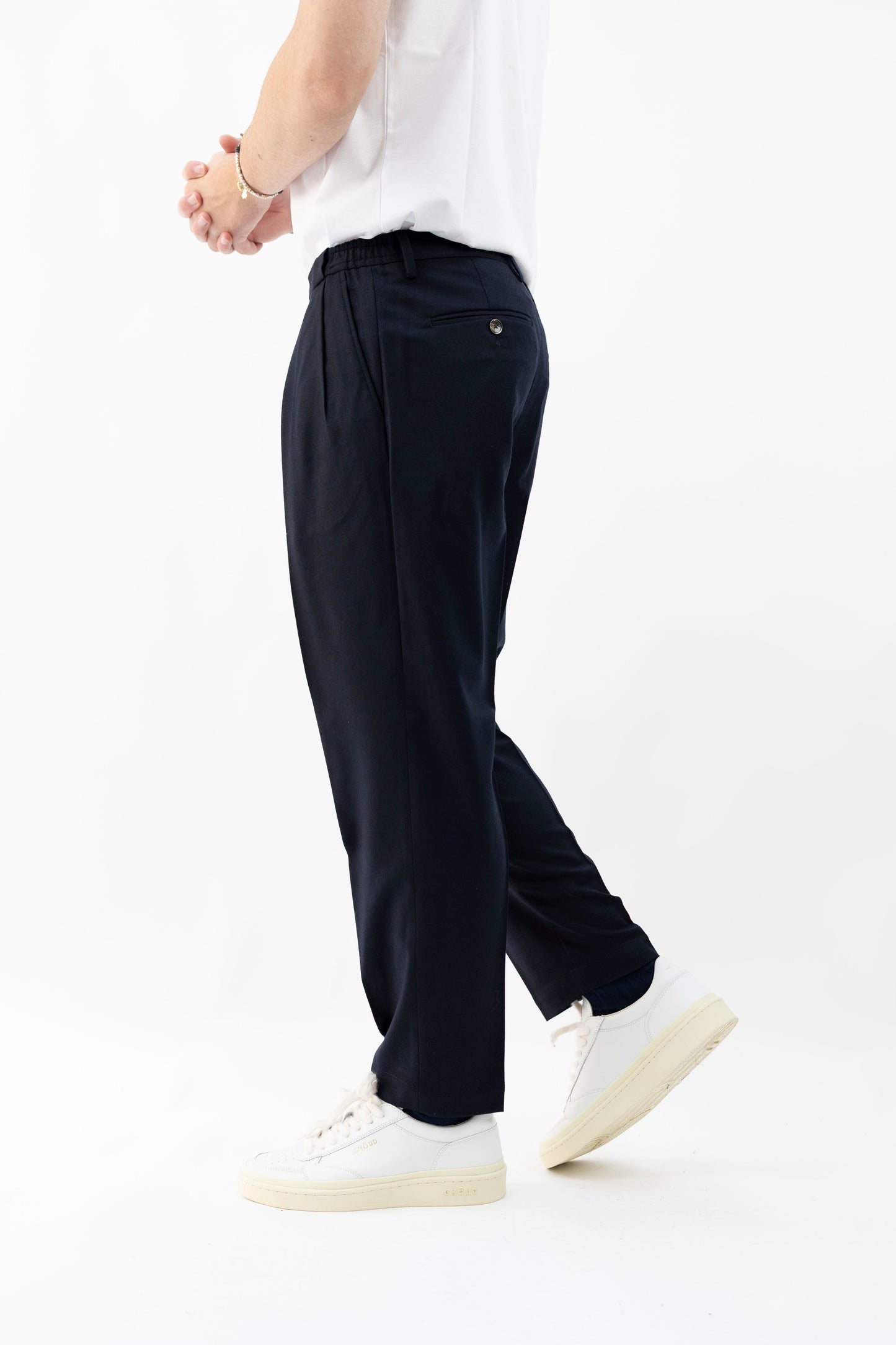 PANTALONE IN LANA NAVY PORTOBELLOSQD 400120 011 Quattro decimi BY Briglia