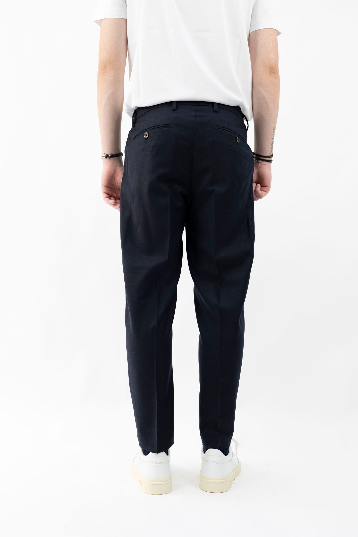 PANTALONE IN LANA NAVY PORTOBELLOSQD 400120 011 Quattro decimi BY Briglia