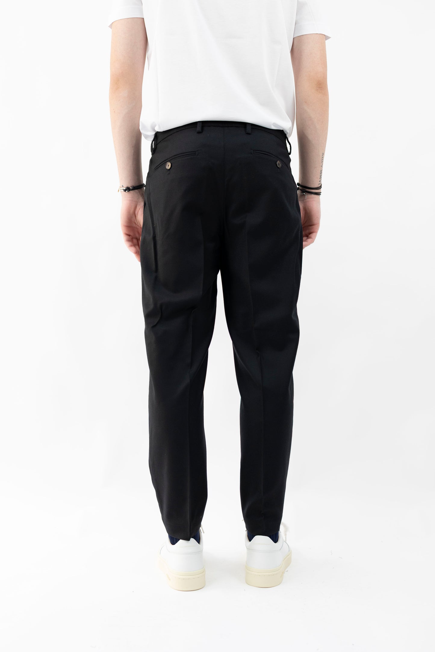 PANTALONE LANA NERO PORTOBELLOSQD 400120 010 Quattro decimi BY Briglia