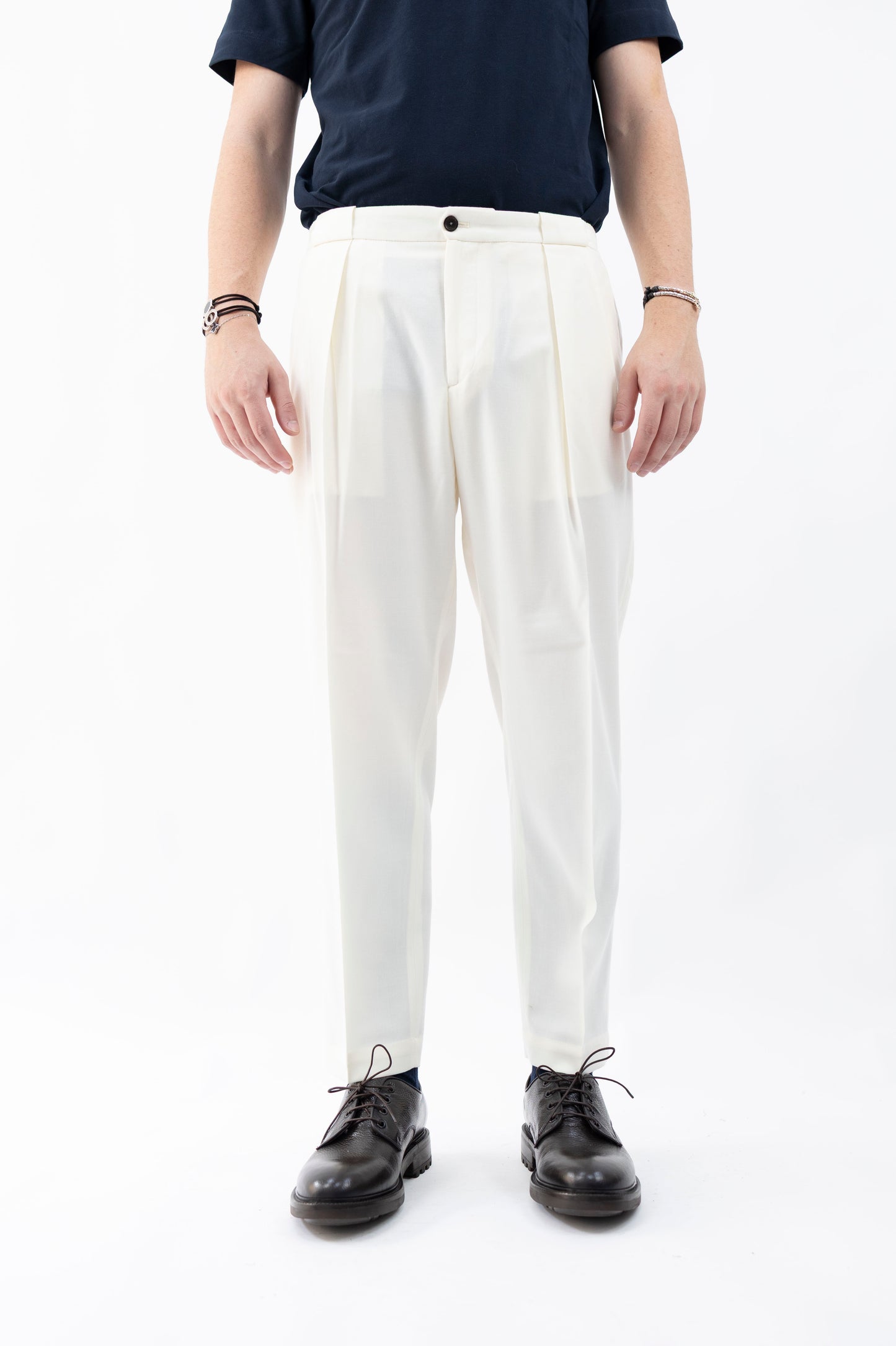PANTALONE IN LANA NATURALE PORTOBELLOSQD 400120 120 Quattro decimi BY Briglia