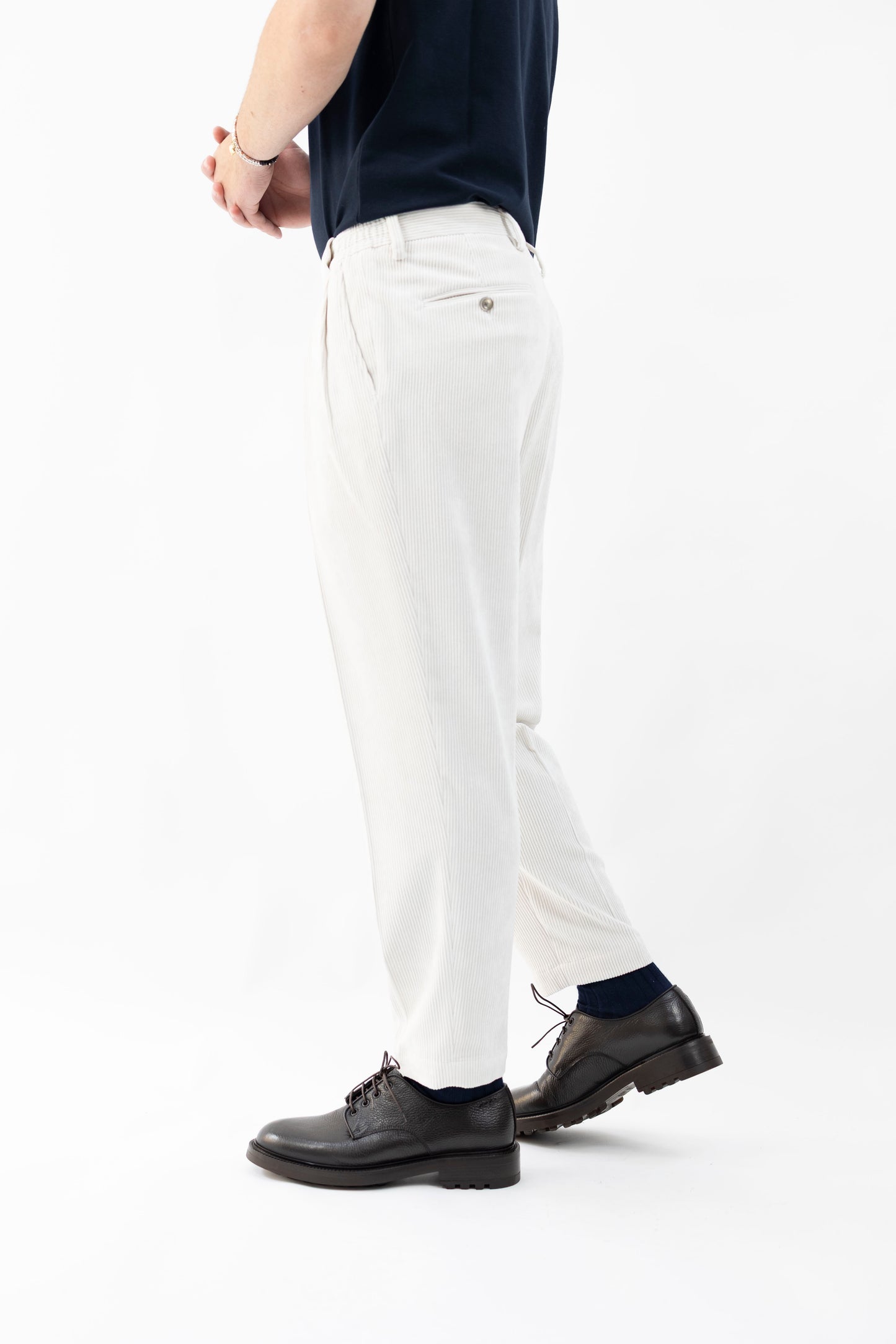 PANTALONE VELLUTO A COSTINE PORTOBELLOSQD 400158 120 Quattro decimi BY Briglia