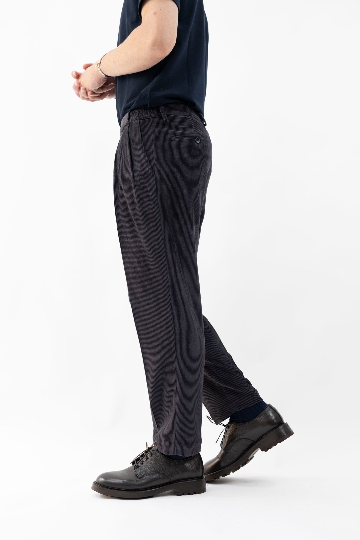 PANTALONE IN VELLUTO A COSTINE PORTOBELLOSQD 400158 011 Quattro decimi BY Briglia