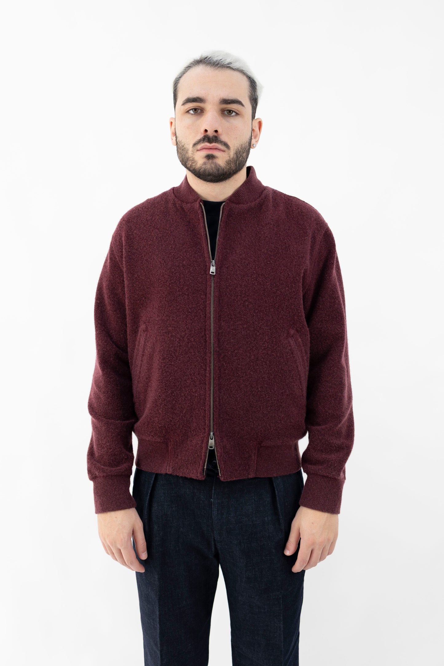 BOMBER IN LANA BORGOGNA CN5135 1184FB CIRCOLO 1901