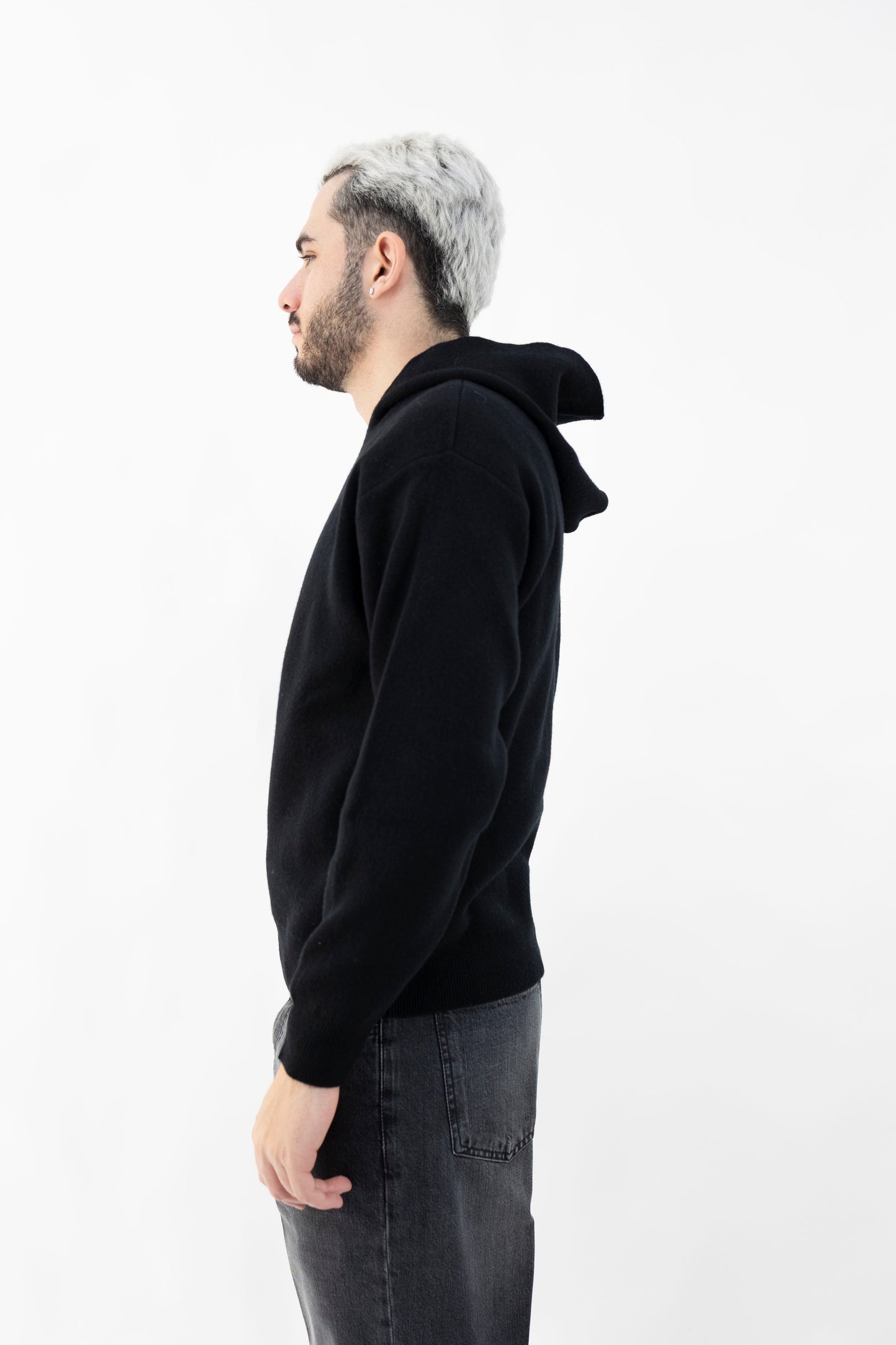 FELPA IN CASHMERE NERA DF1104 013 DANIELE FIESOLI
