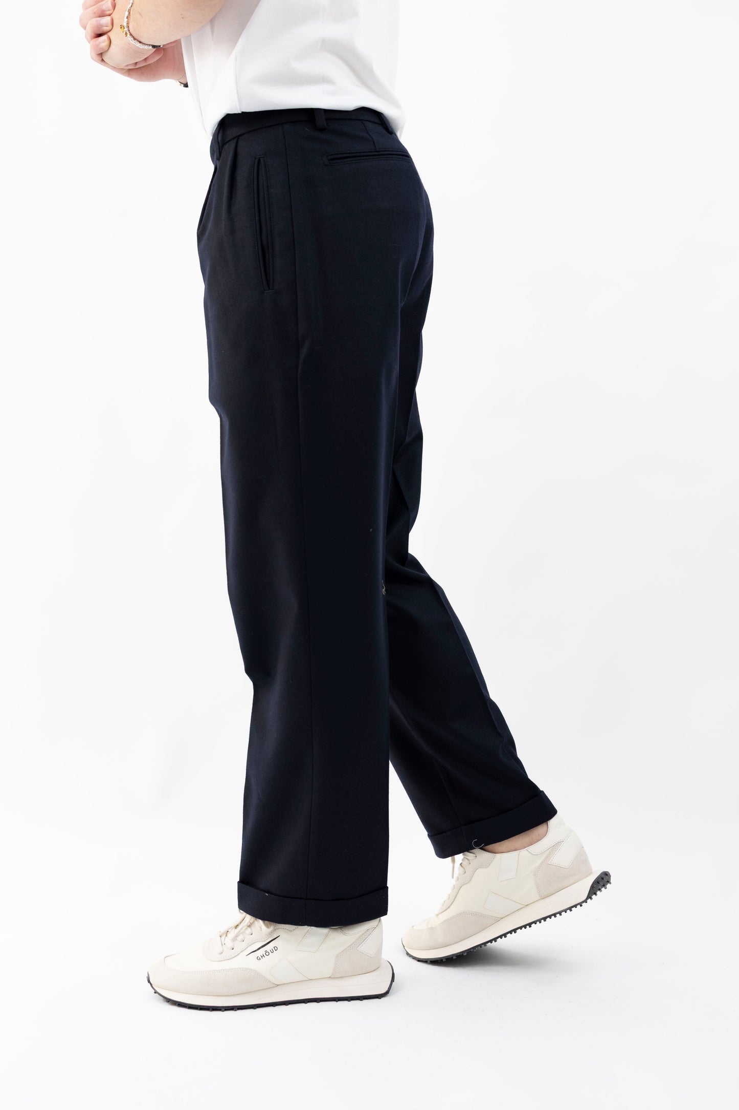 PANTALONE IN LANA OITA/2150 BLU BONHEUR