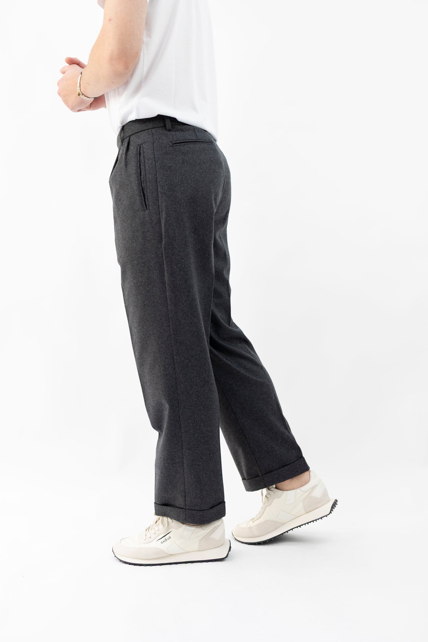 PANTALONE IN LANA OITA/2150 GRIGIO BONHEUR