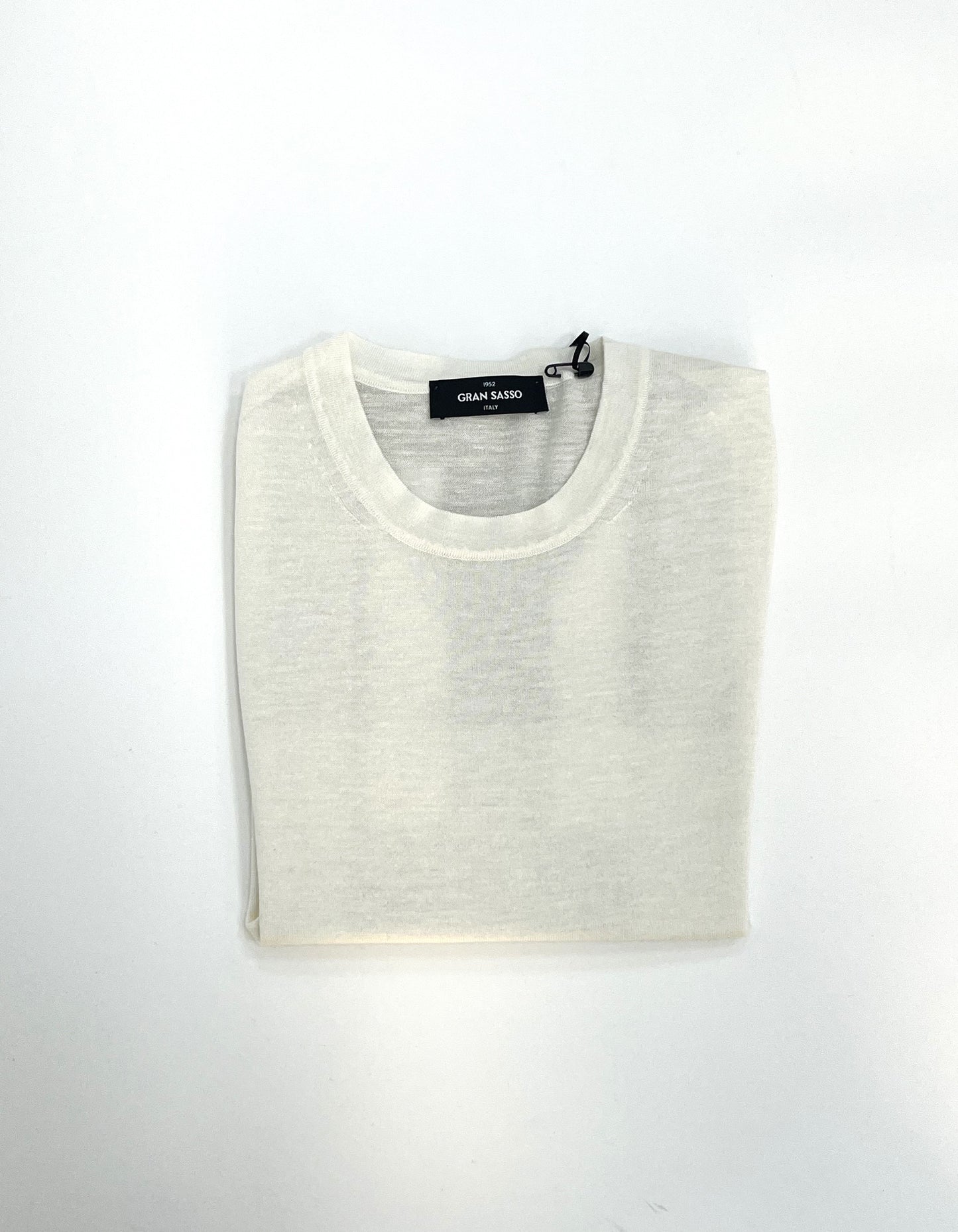 T-SHIRT SETA ,LINO E CASHMERE 43104/18505 001 GRAN SASSO
