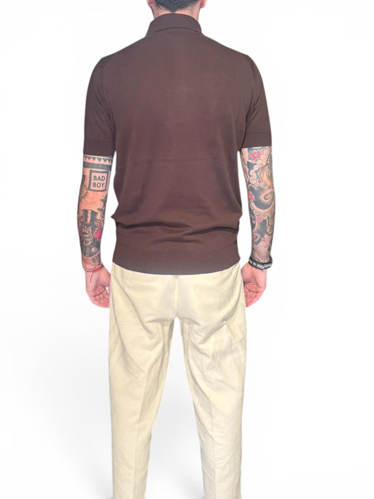 Polo finezza 12 colore cacao Filippo De Lurentiis