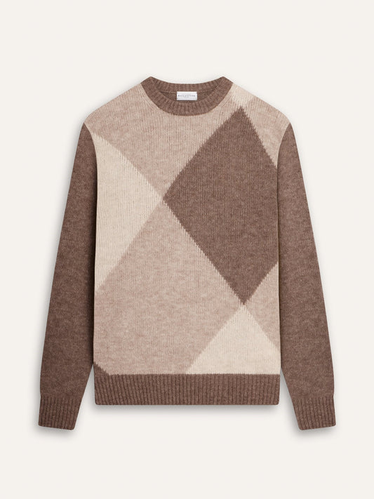 MAGLIA GIROCOLLO CON MOTIVO GEOMETRICO SAND BALLANTYNE