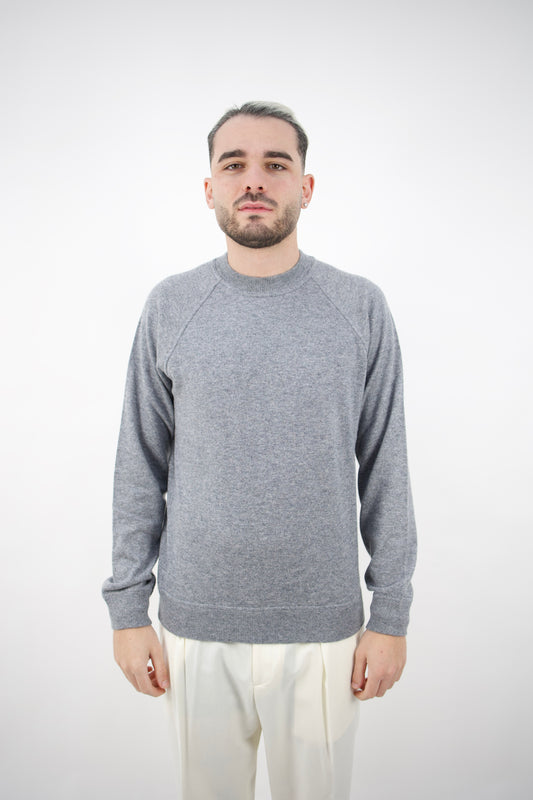 MAGLIONE TAGLIO FELPA CASHMERE GRIGIO DC9-07232 FELTRO Della Ciana