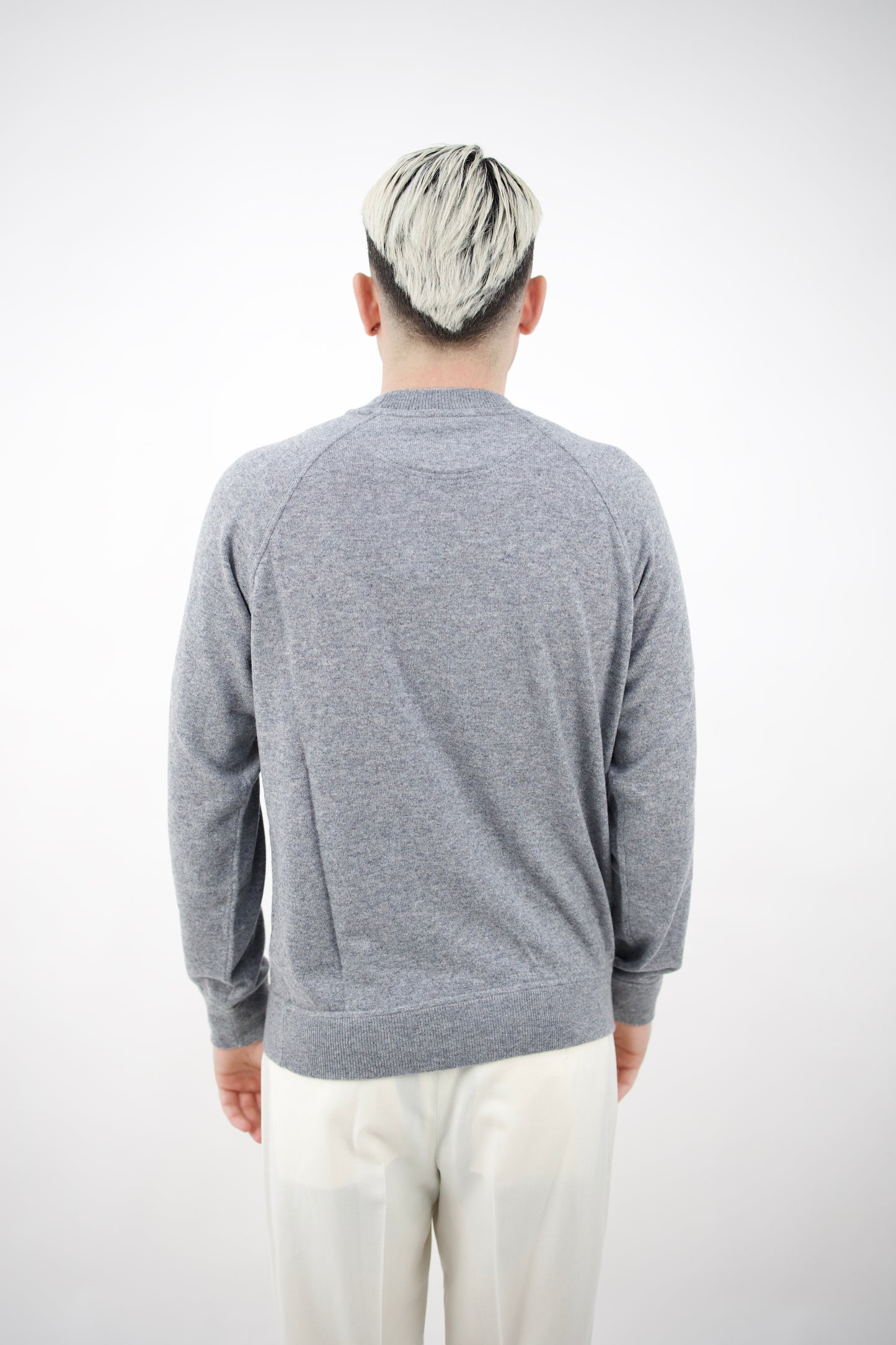 MAGLIONE TAGLIO FELPA CASHMERE GRIGIO DC9-07232 FELTRO Della Ciana