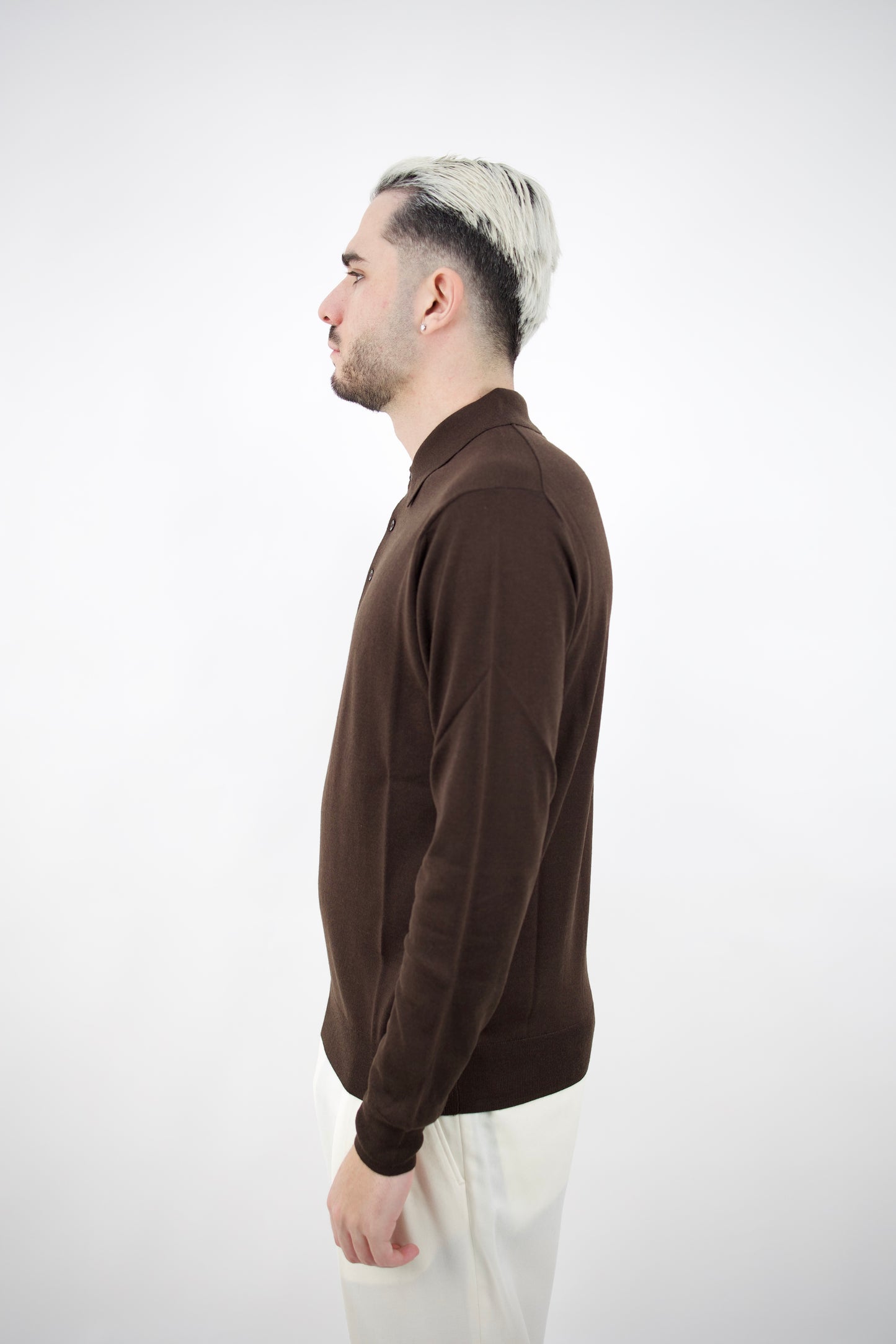 POLO IN LANA SETA&CASHMERE MORO 2561902/39R Altea