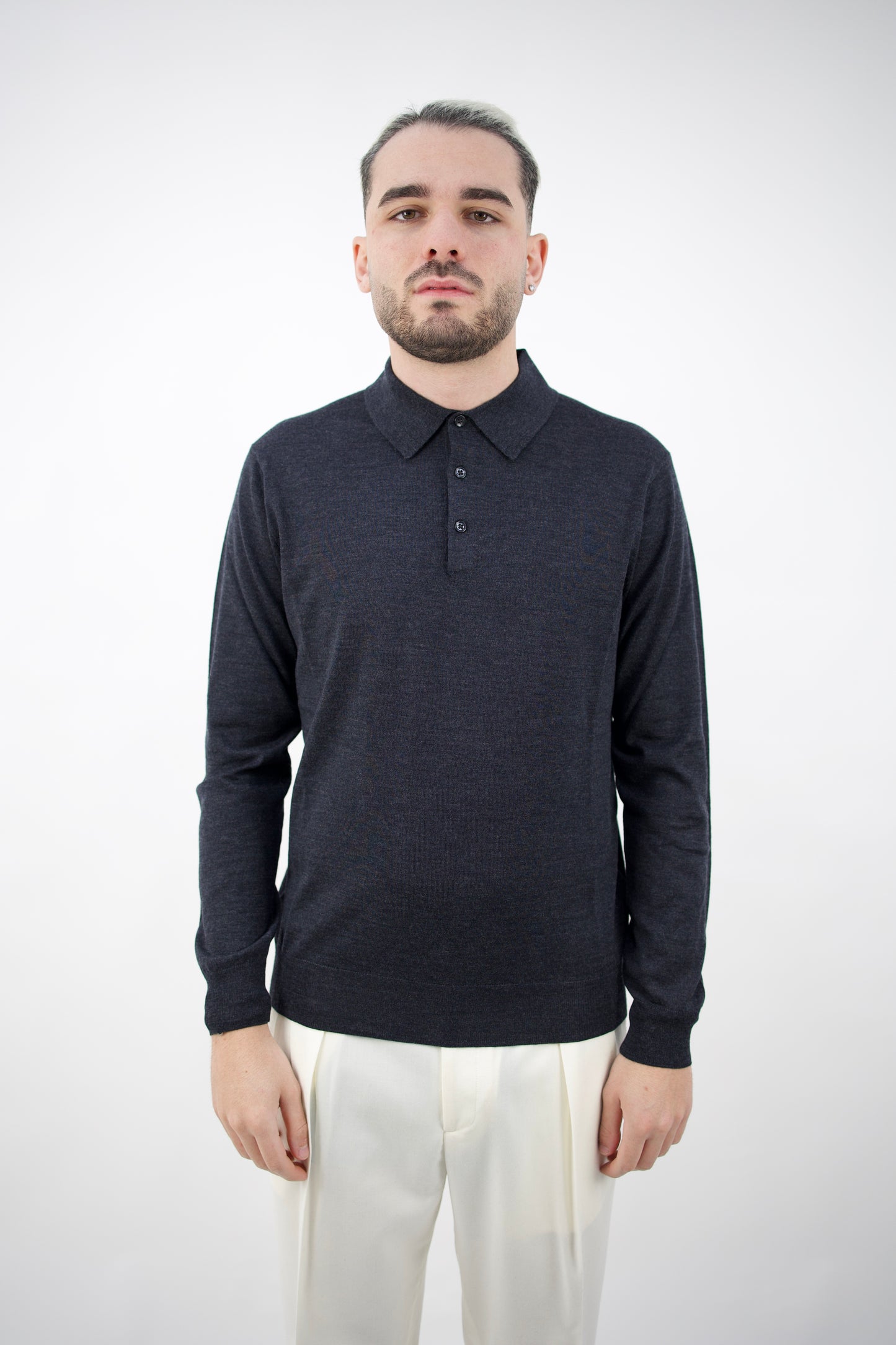 POLO IN LANA SETA&CASHMERE GRIGIO MEDIO 2561902/22R Altea