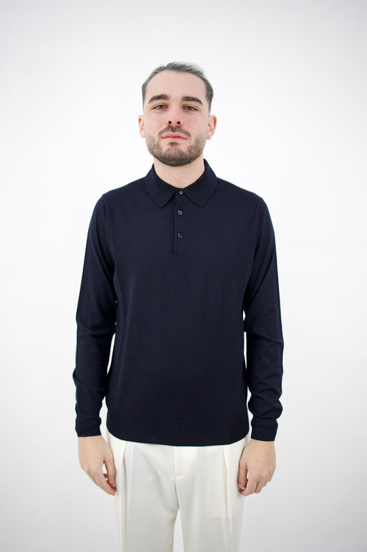 POLO IN LANA SETA&CASHMERE NAVY 2561902/01R Altea