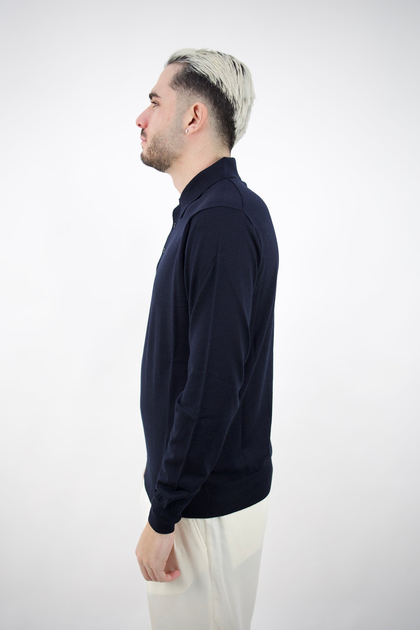 POLO IN LANA SETA&CASHMERE NAVY 2561902/01R Altea