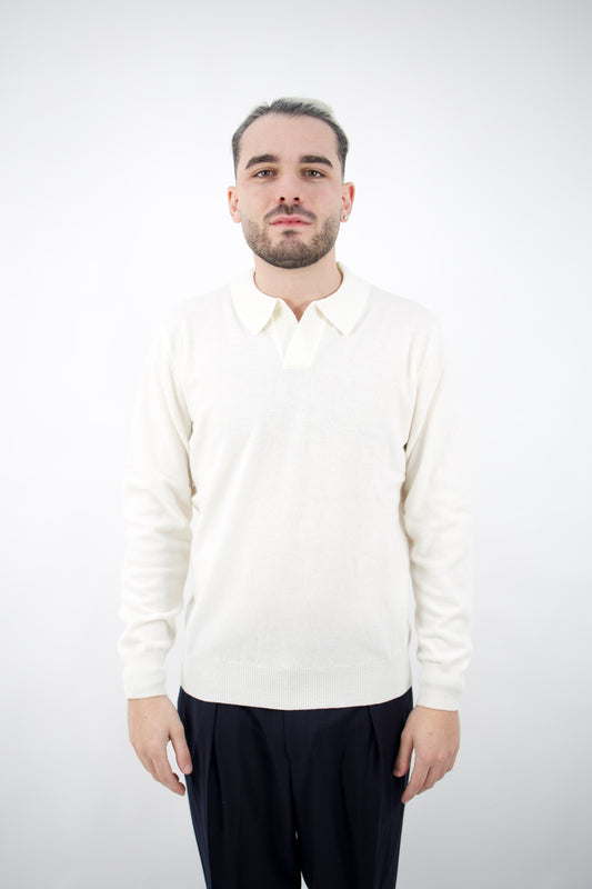 POLO OPEN COLLAR BIANCO 2561004/28R Altea