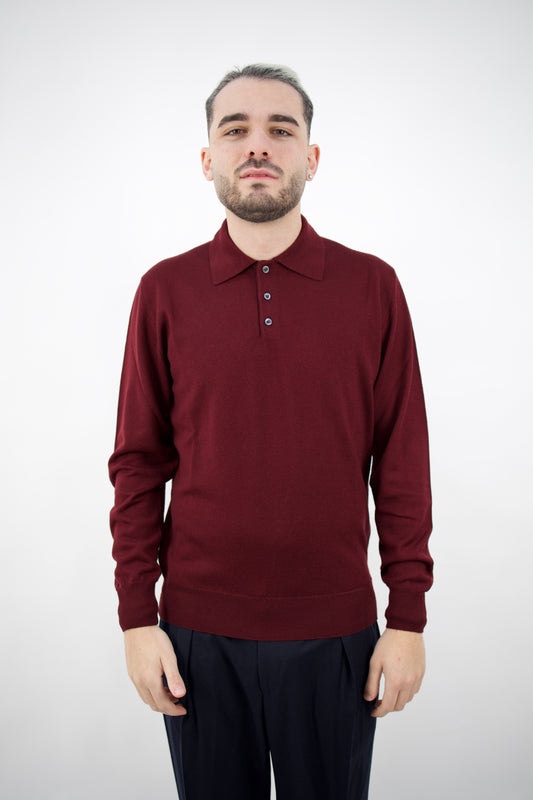 POLO IN LANA BORDEAUX 2561102/69R - Maglieria - Altea