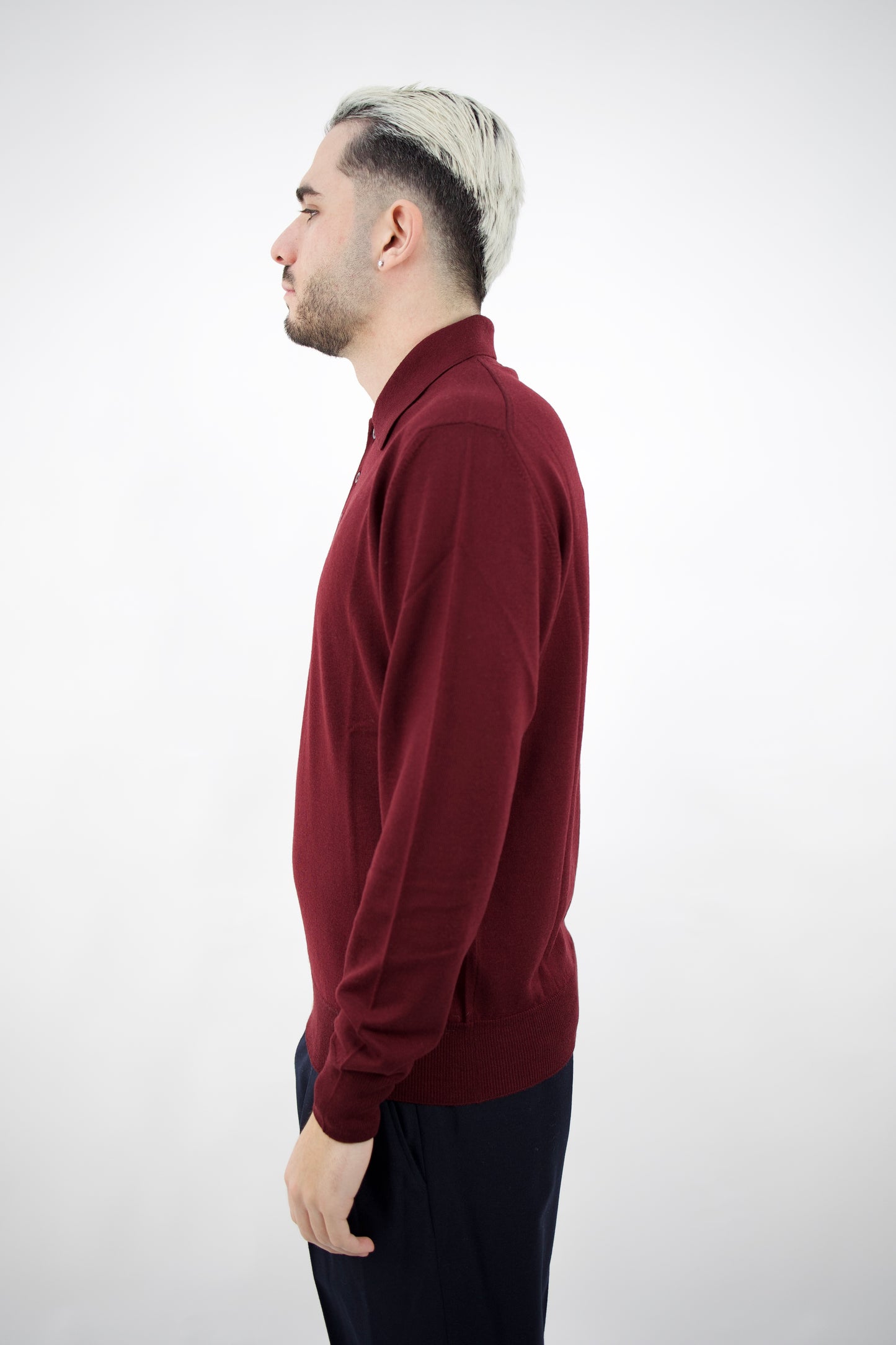 POLO IN LANA BORDEAUX 2561102/69R - Maglieria - Altea